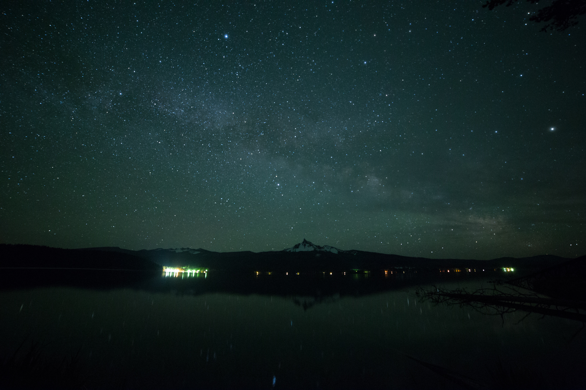 f/2.8, ISO 6400, 20", Diamond Lake, Oregon, 5/29/16, 12:00am. Unedited.