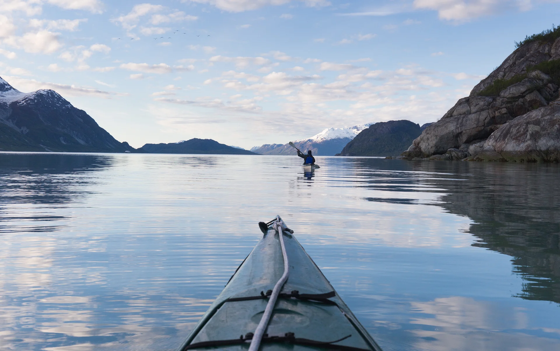 Paddling down the Tarr Inlet at ~6am