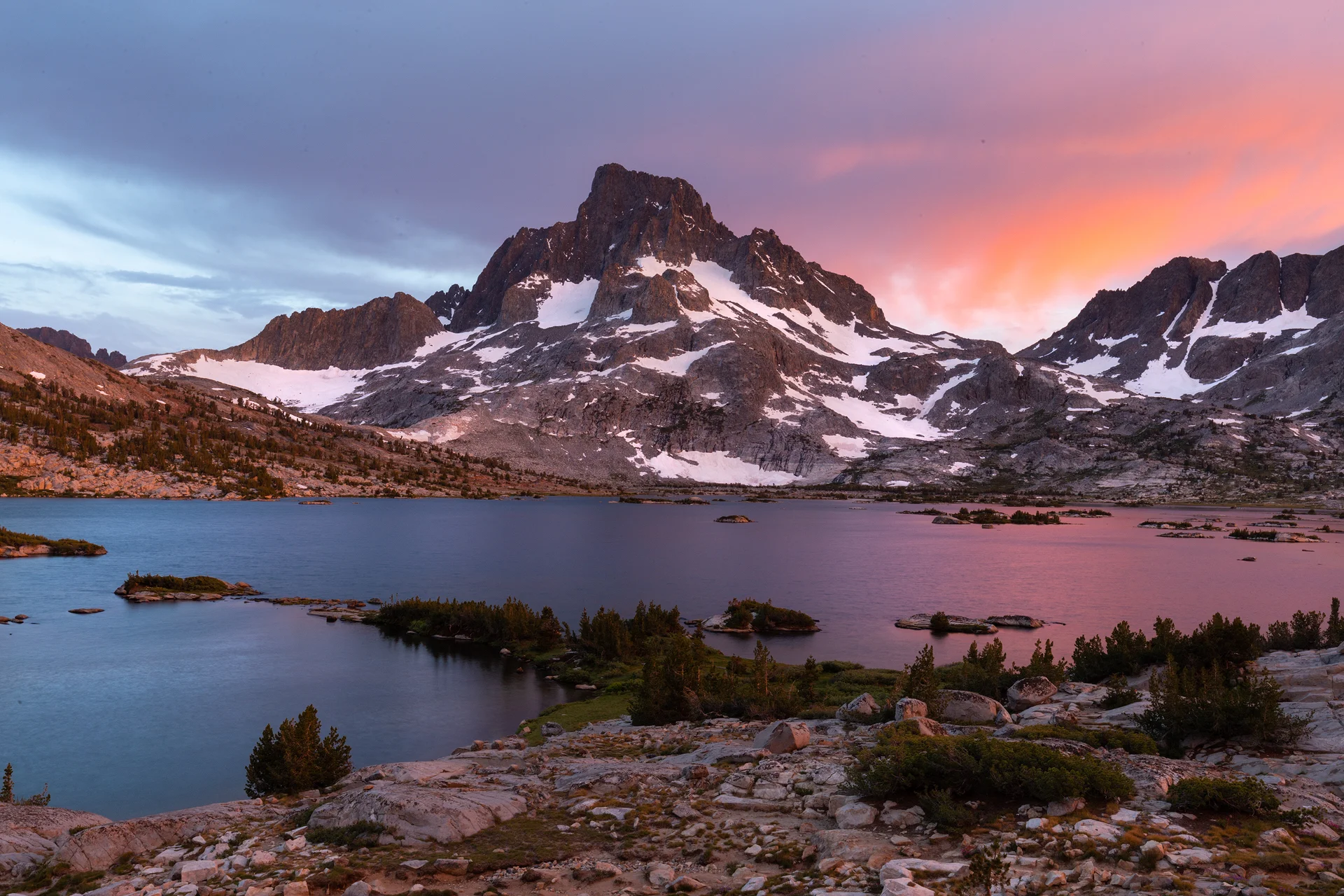 Sunset on Thousand Island Lake