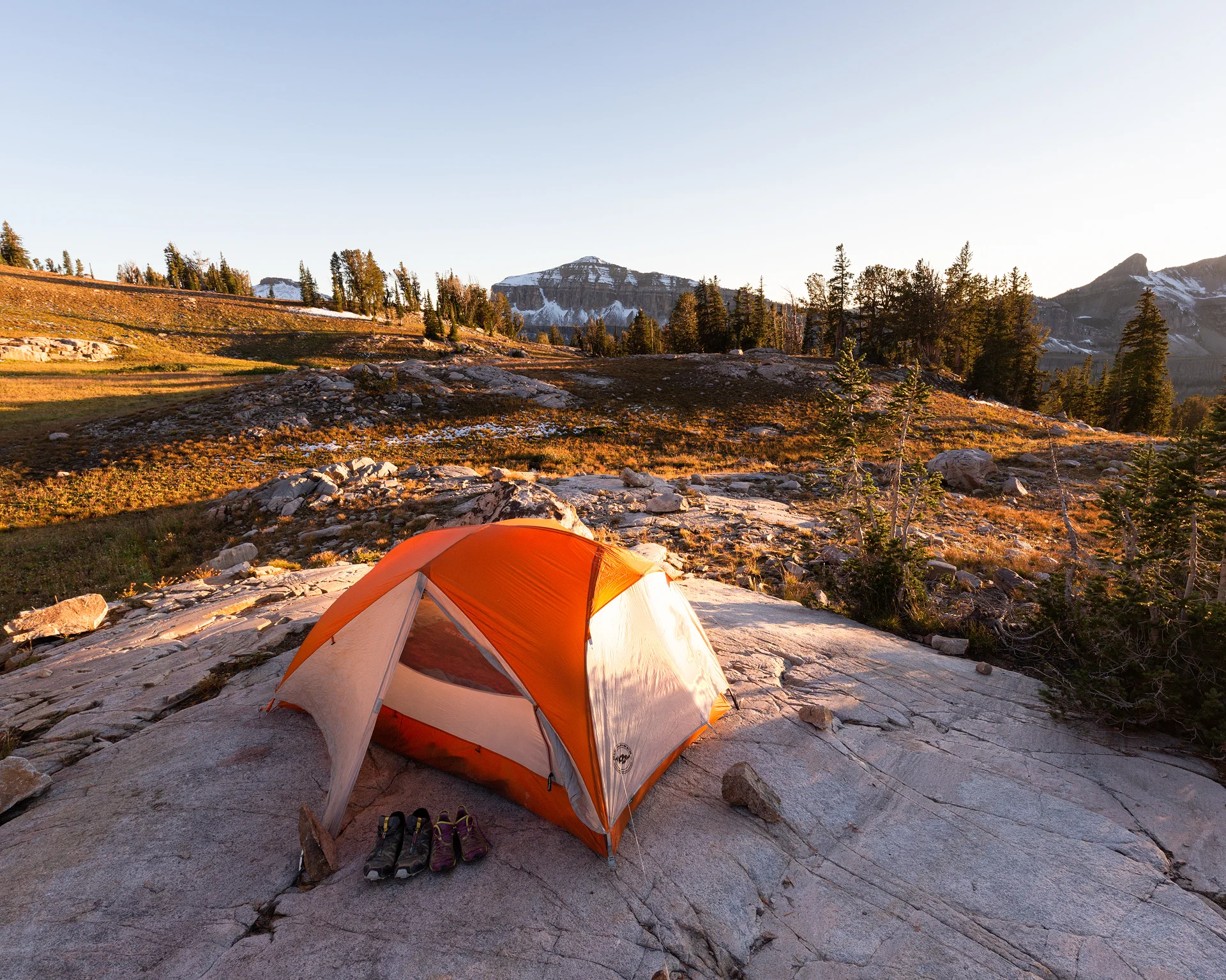 Camp near Sunset Lake