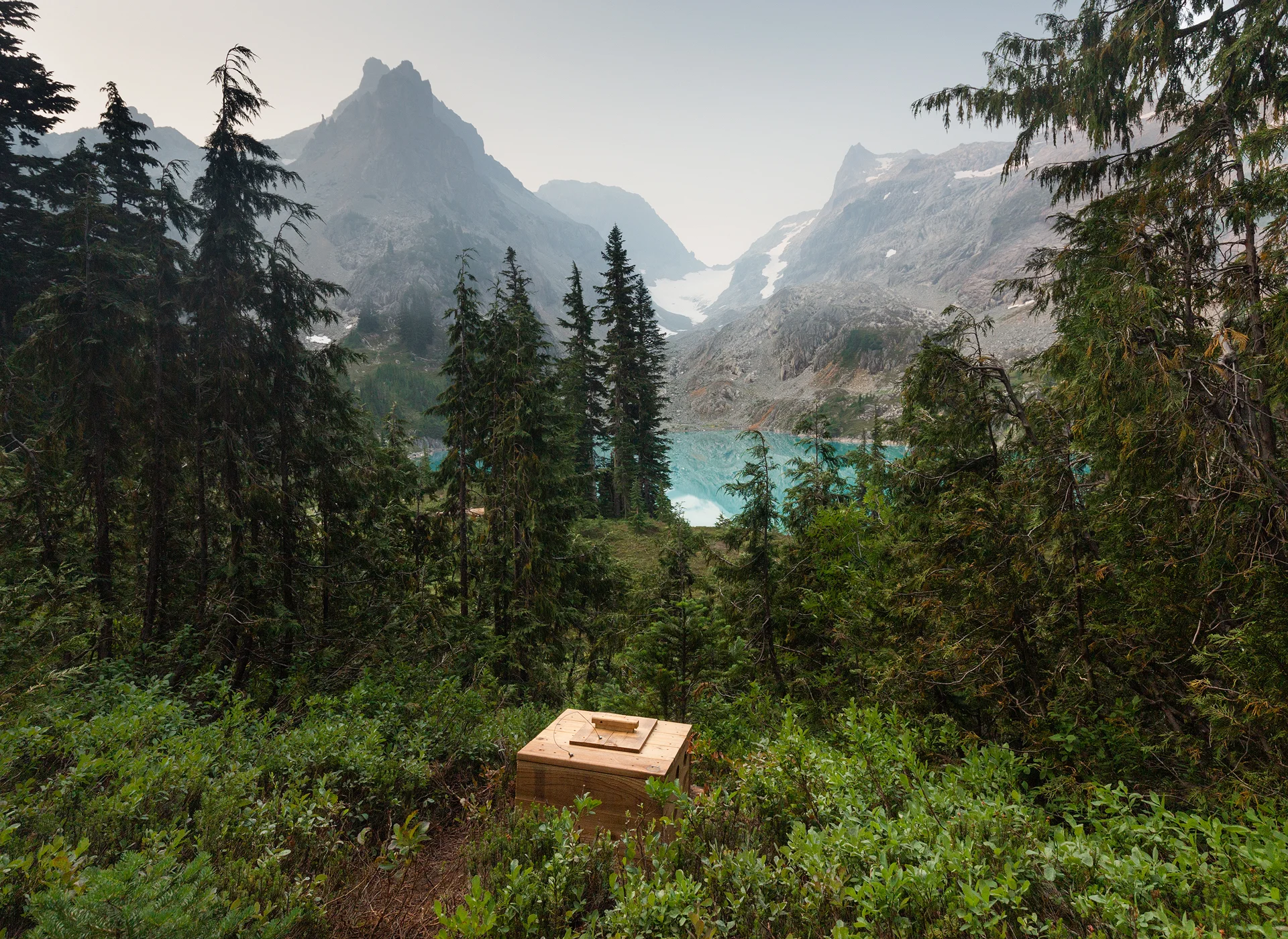 A backcountry toilet with a view (Alpine Lakes Wilderness)