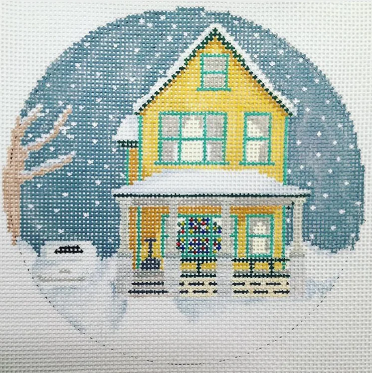 A Christmas Story House 21O 5” round on 18 mesh