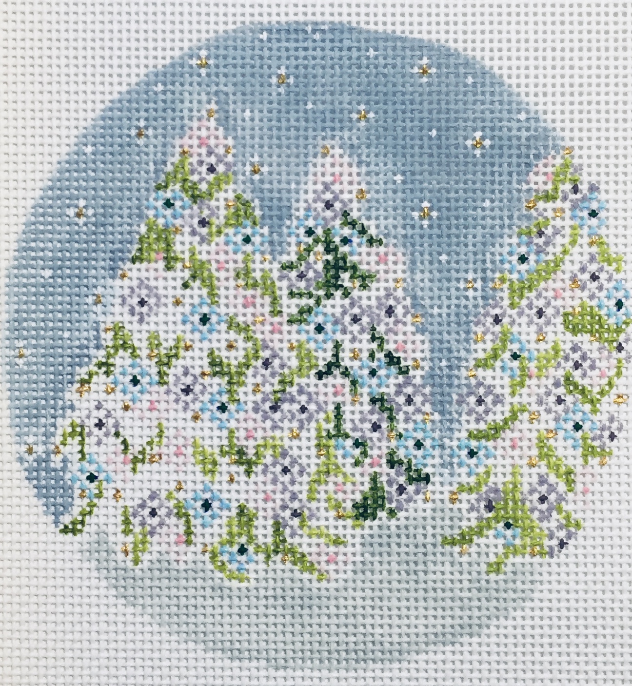 Festive AF needlepoint ornament – Handiwork