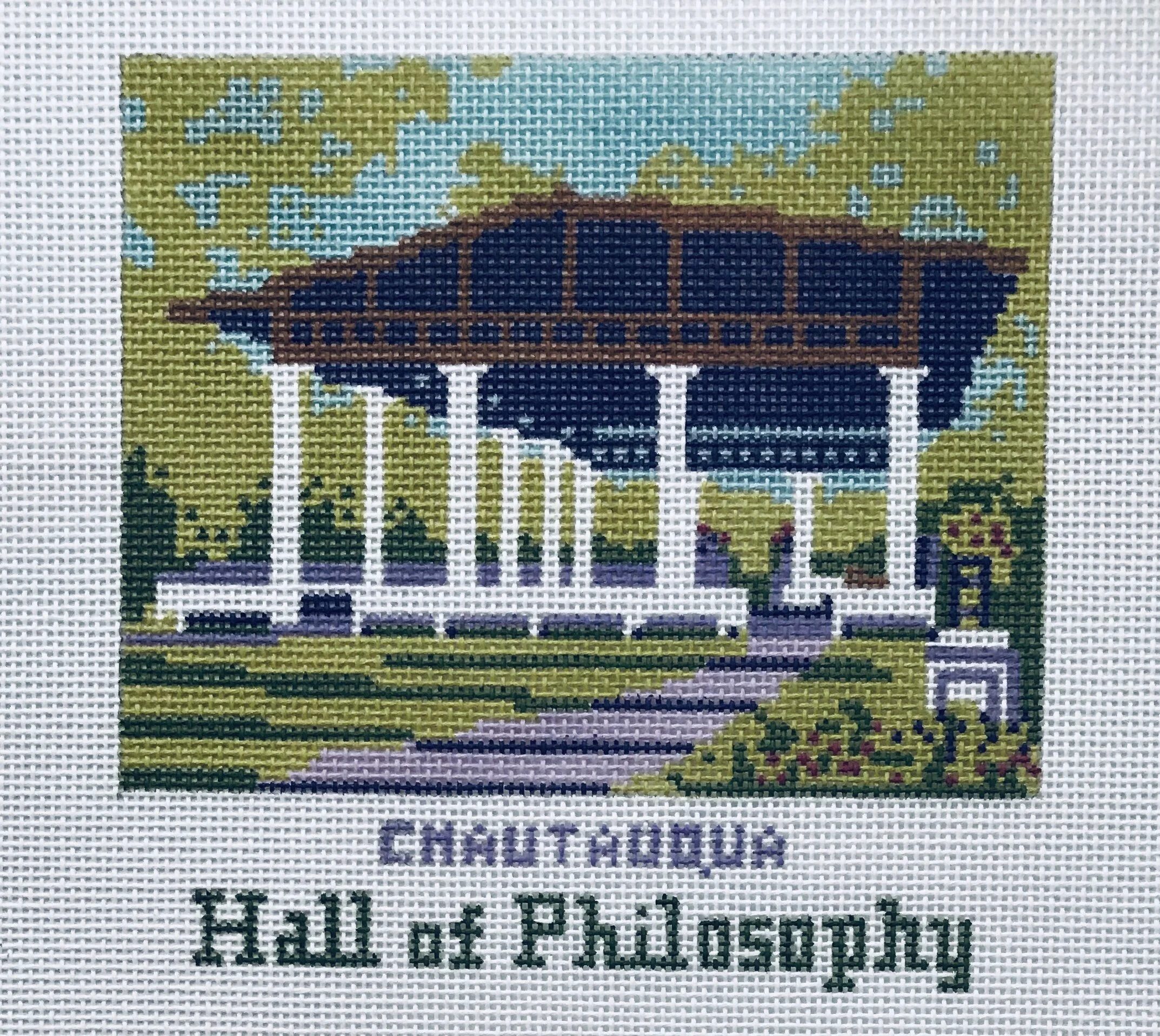 Hall of Philosophy - Chautauqua AL52 4” x 4” on 18 mesh