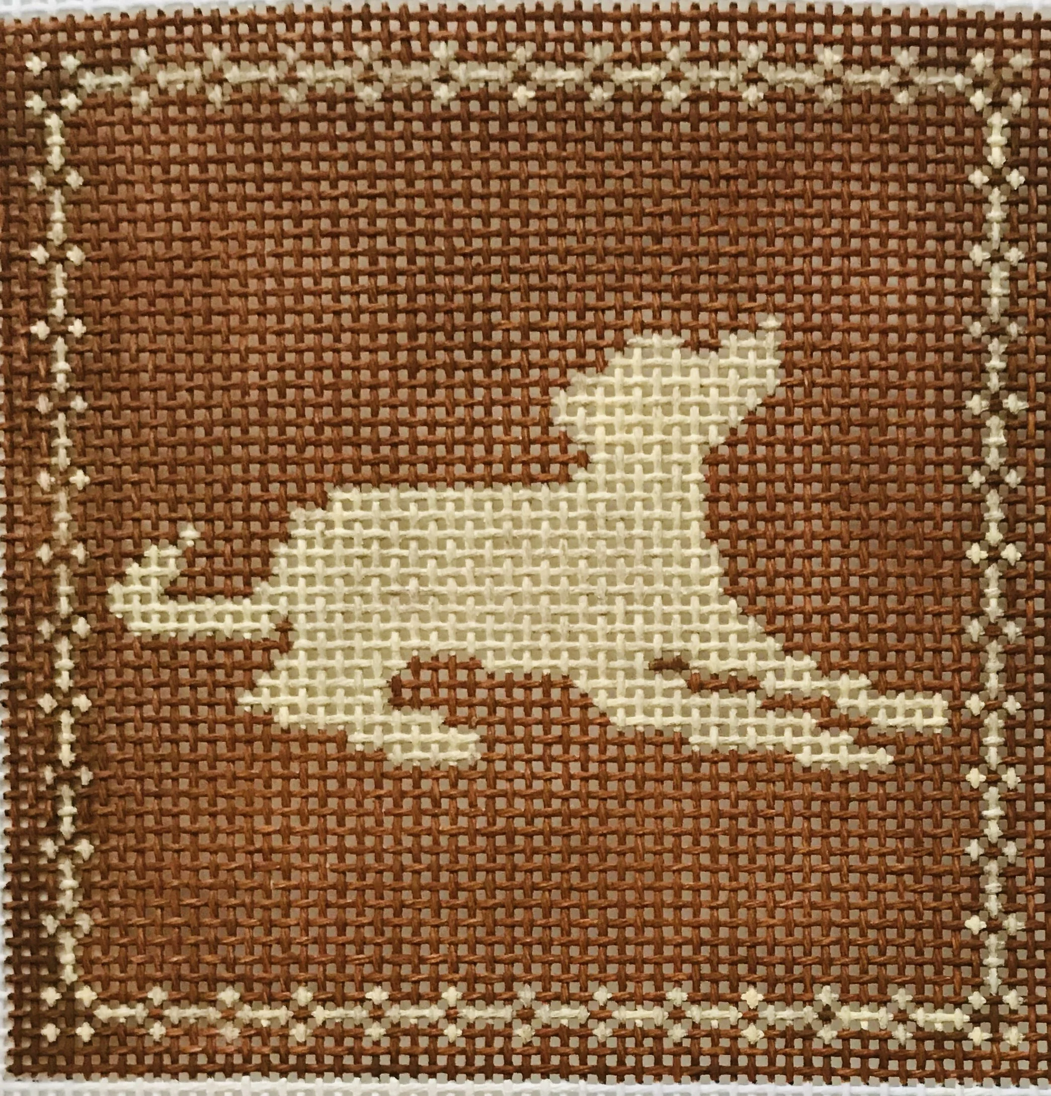 Laying Labrador AL108 4” x 4” on 14 mesh