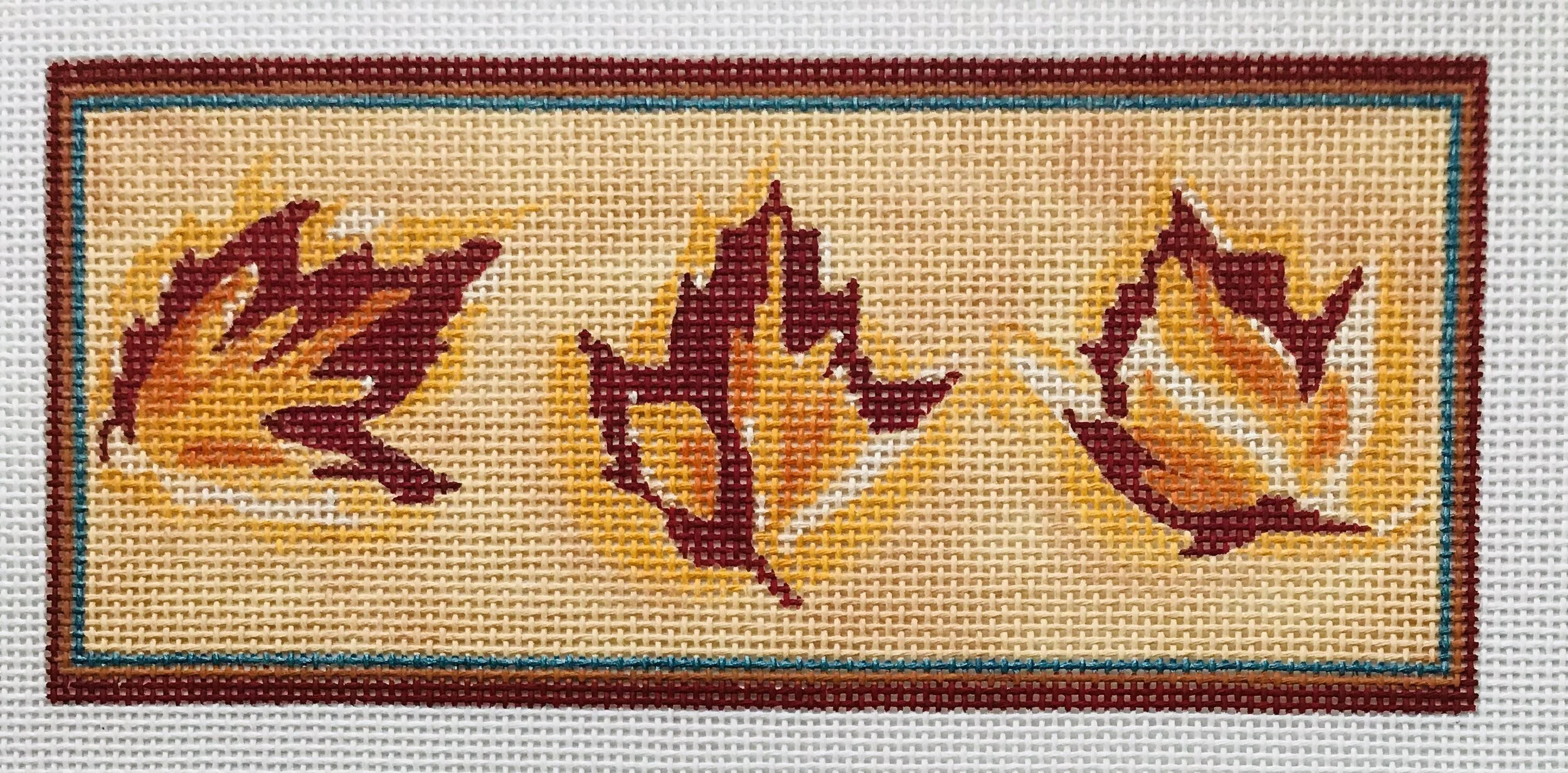Floating Leaves AL49 4” x 8.5” on 13 mesh