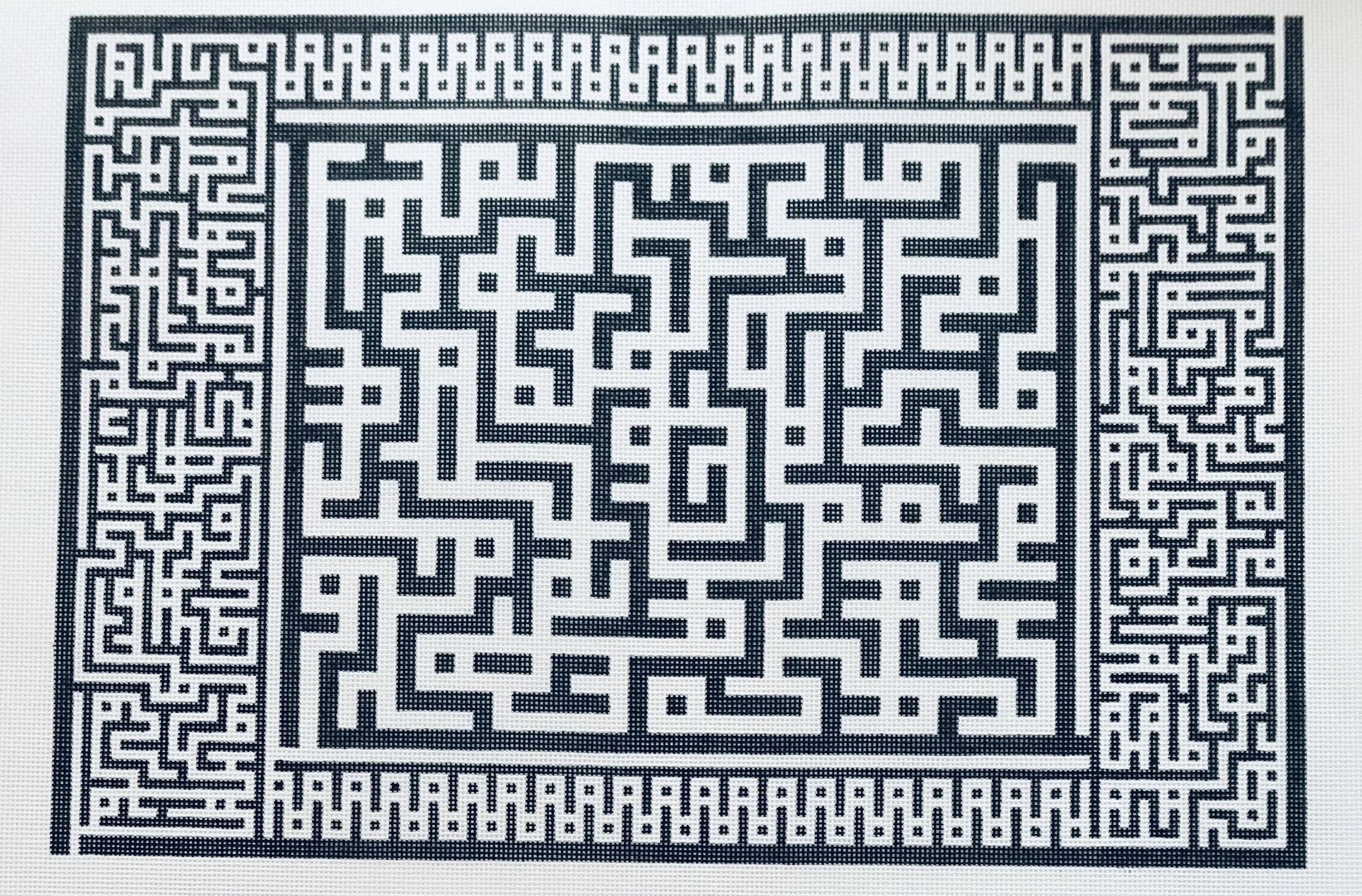 Crazy Black Maze AL69 13” x 18” on 14 mesh