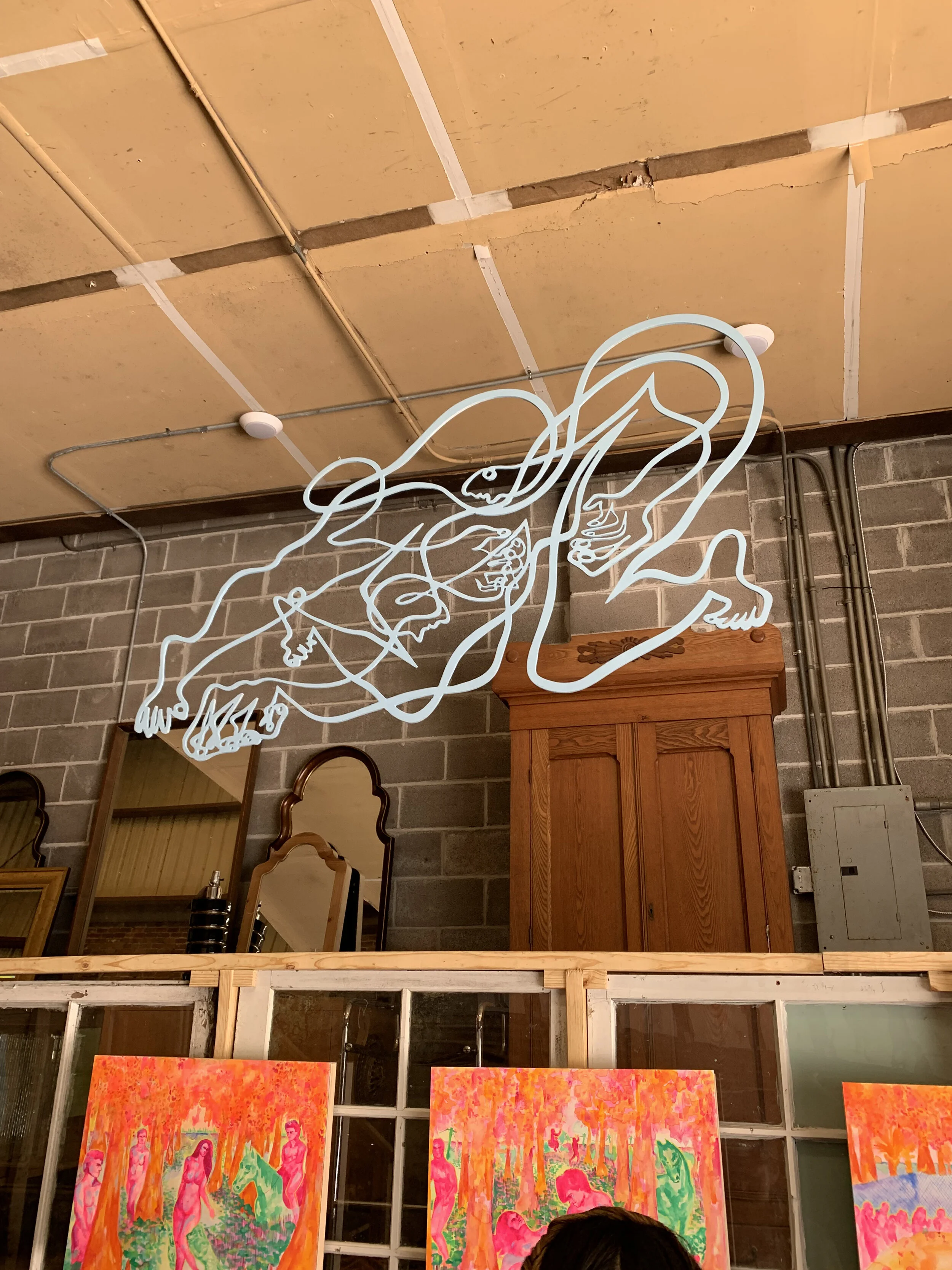   Nikyo , Wood and Acrylic, 2019, installed in  Femaissance III: Gemini  