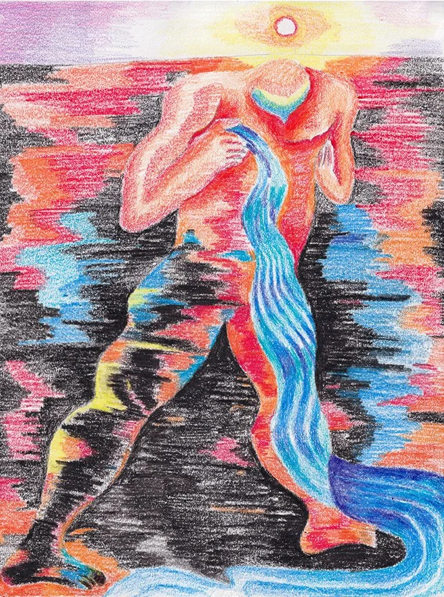  Spill, Colored Pencil, 2024 