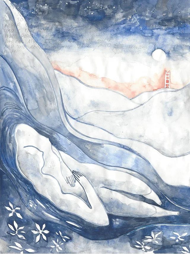  White Flowers, watercolor, 2022 