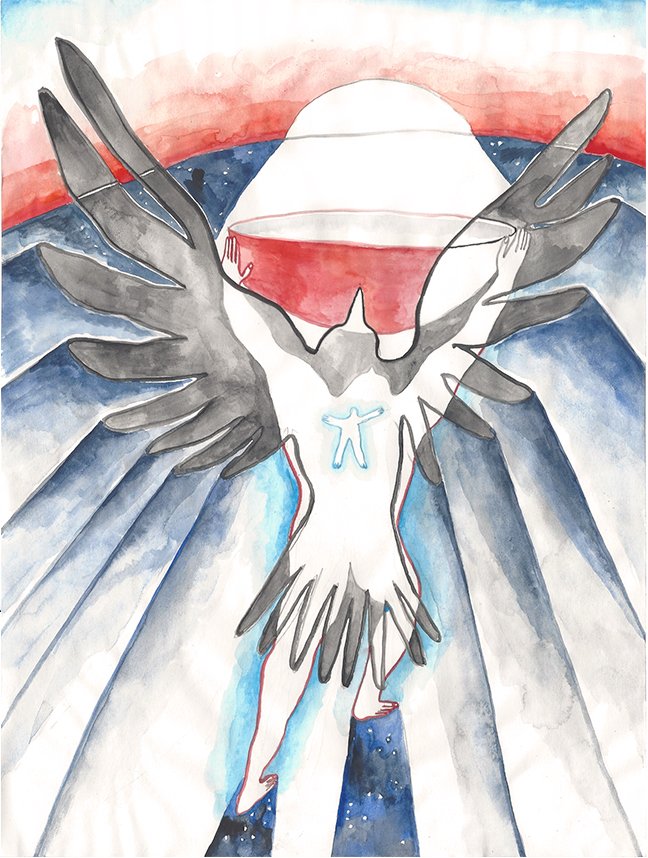  Sun and Shadow, watercolor, 2022 