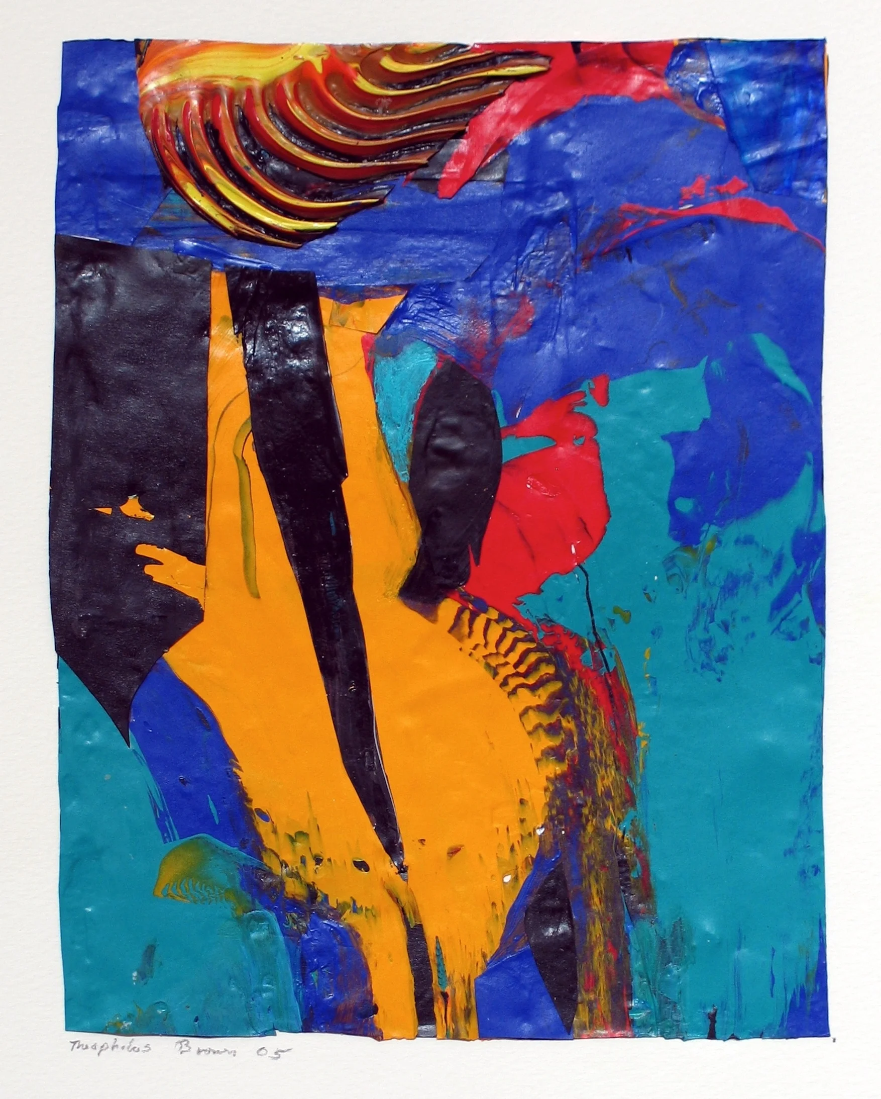 William Theophilus Brown Untitled (Collage #28), 2005 Acrylic on paper 9.5 x 7.25 inches For More Information Artist Biography, Exhibitions & Collections