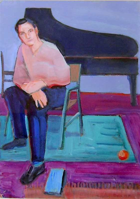 William Theophilus Brown Piano Man, 1998 Acrylic on paper 14 x 10 inches For More Information Artist Biography, Exhibitions & Collections