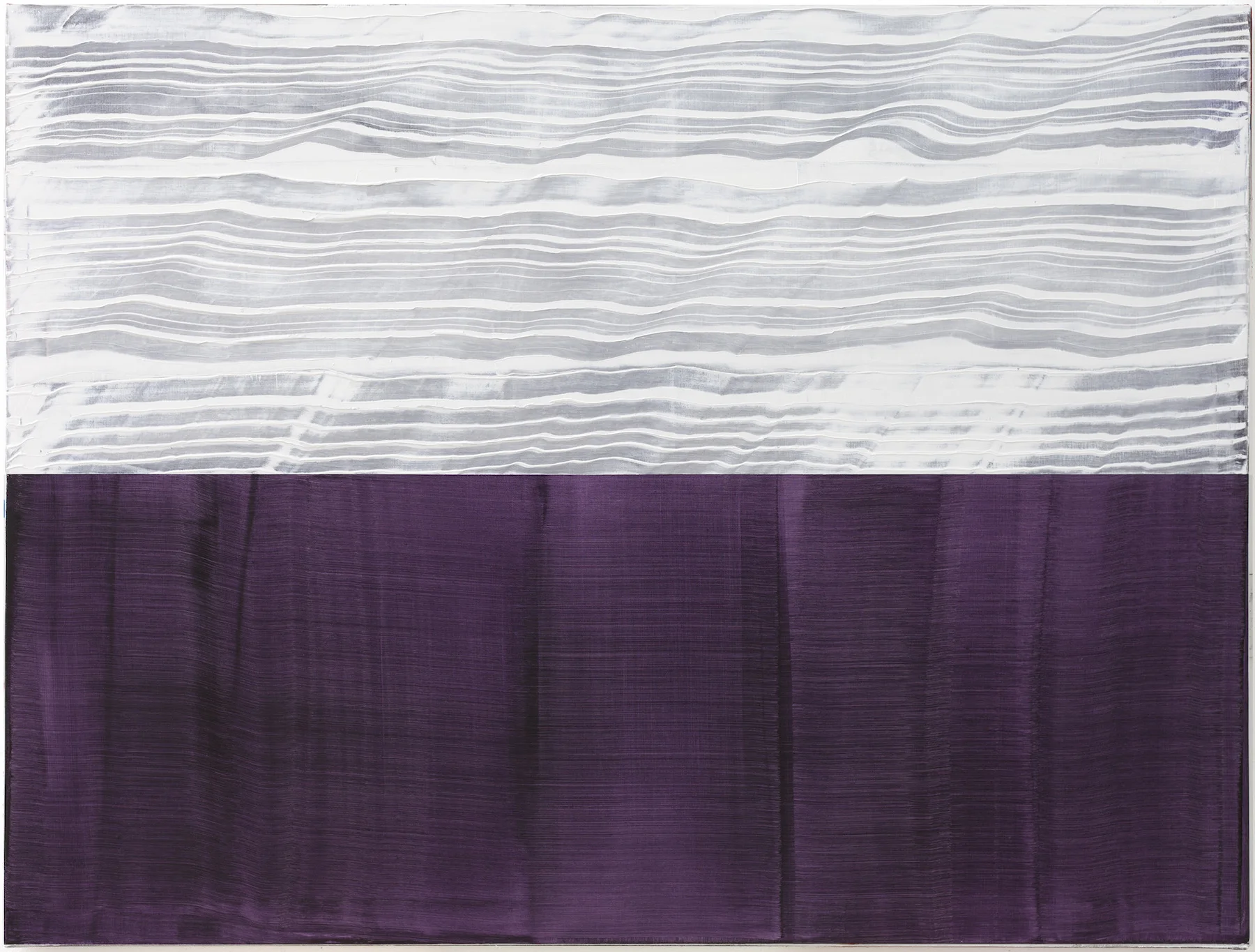 Ricardo Mazal White & Violet Blue 4, 2017 Oil on linen 45 x 60 inches For More Information Artist Biography, Exhibitions & Collections