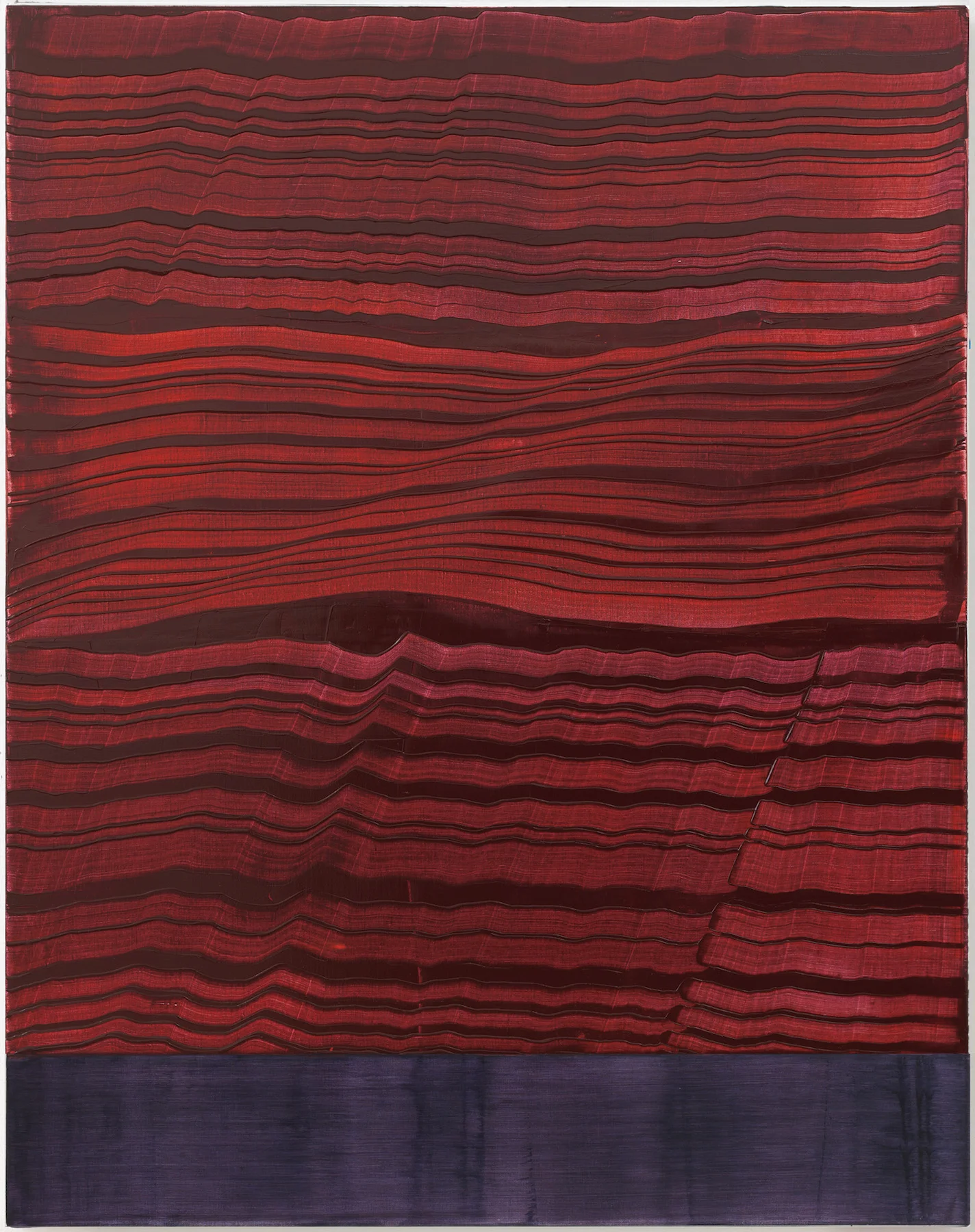 Ricardo Mazal Violet Red & Violet Blue Band 1, 2017 Oil on linen 46 x 36 inches For More Information Artist Biography, Exhibitions & Collections