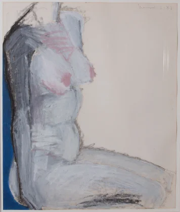 Manuel Neri Isla Negra No. 8, 1987 Charcoal & oil stick on paper 30-1/2 x 25-1/2 inches For More Information