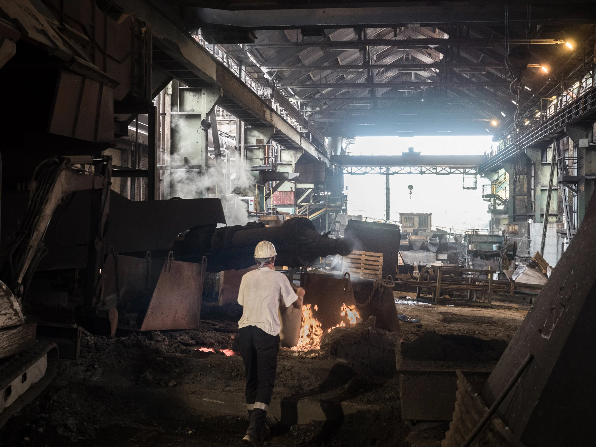 Interno dell'altoforno della Ferriera di Servola, Trieste 2015.