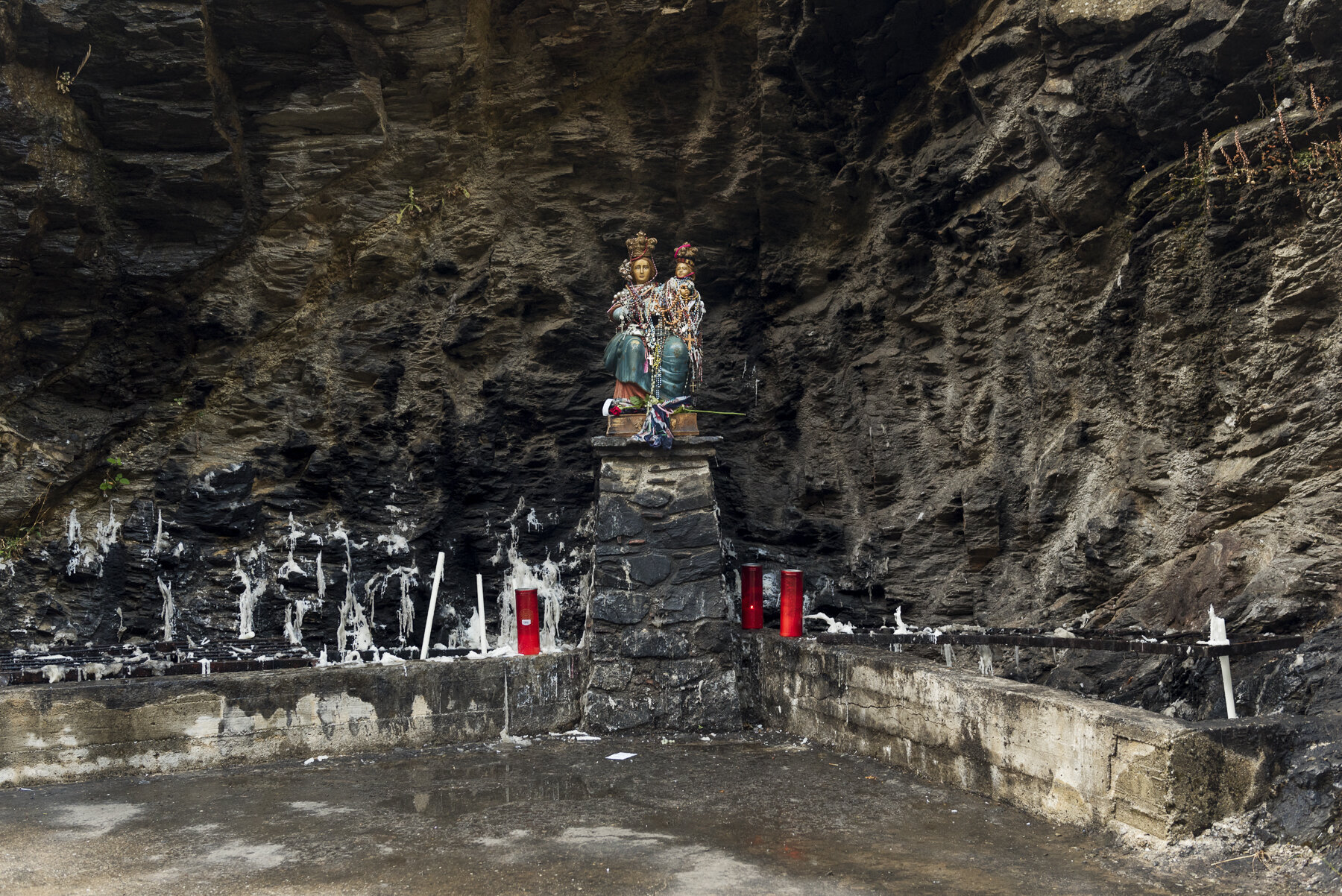  Effige della “Madonna della Montagna” nei pressi del Santuario di Polsi, nel centro geografico del Parco Nazionale dell’Aspromonte, 12 agosto 2018. Il santuario è un luogo simbolo della ‘Ndrangheta: i capi dell’organizzazione criminale calabrese han