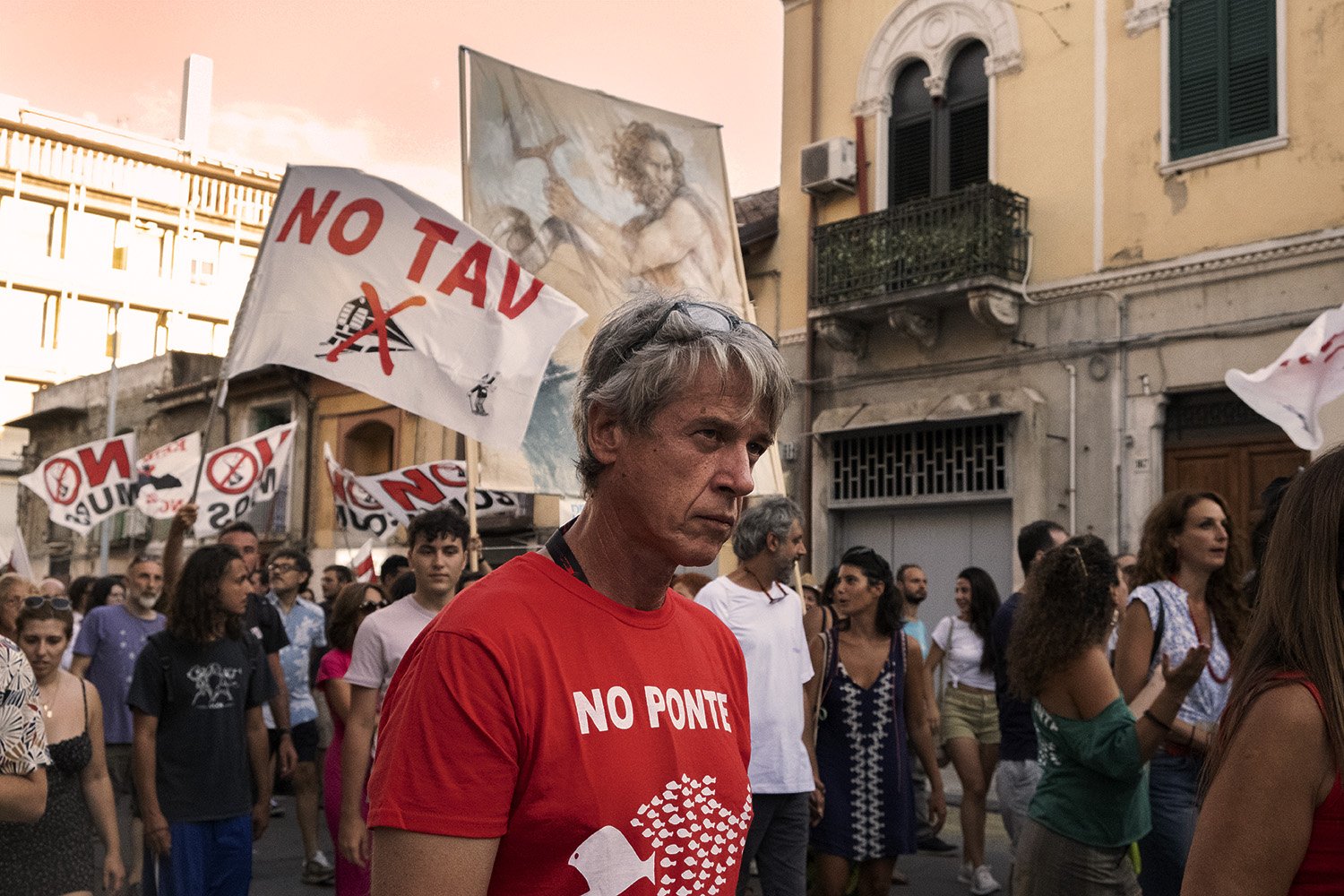  Manifestazione del comitato No Ponte, Messina 12 agosto 2023. 