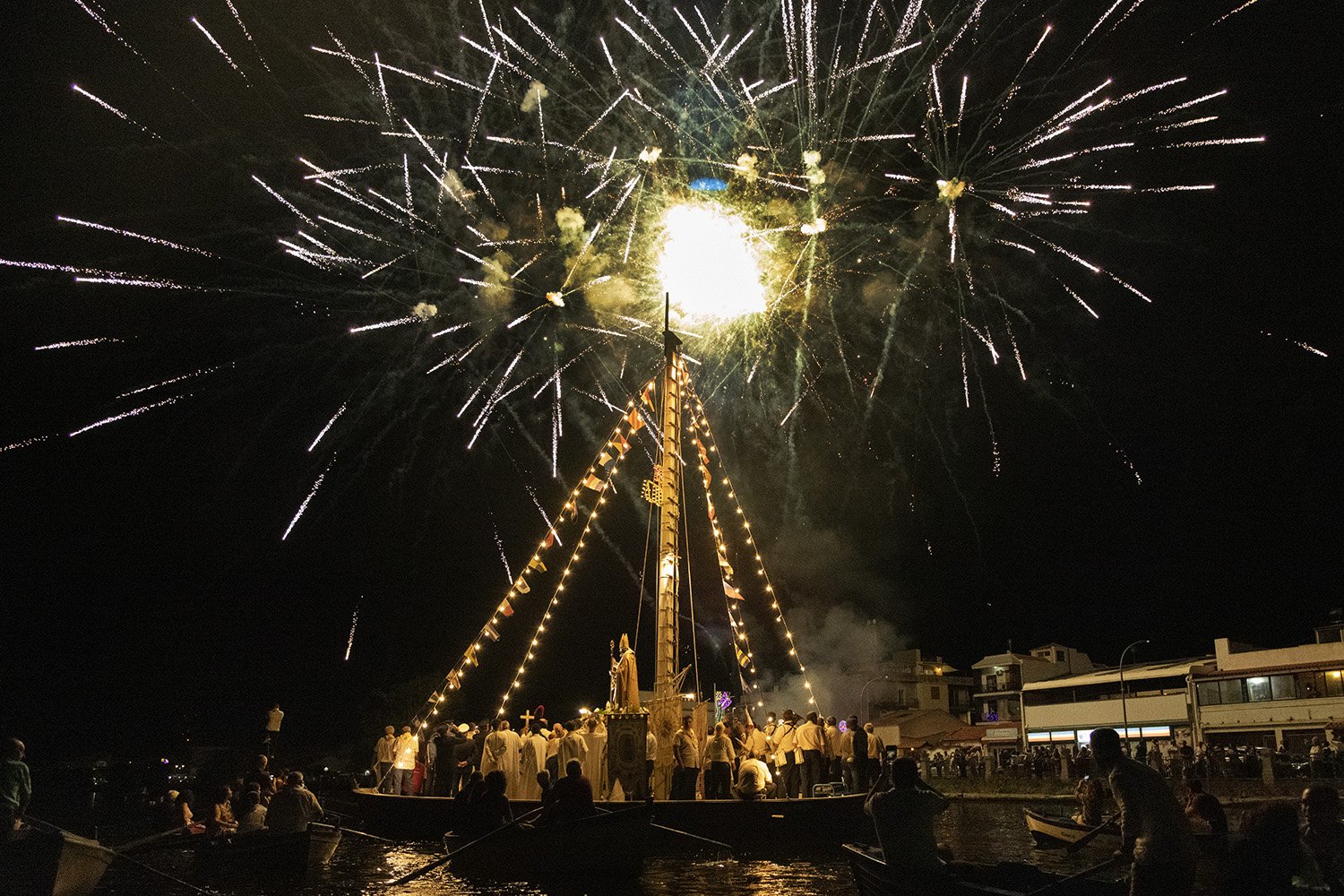 Festa di San Nicola, patrono di Ganzirri, Messina, 2023.Una tradizione che si rinnova ogni anno e che si protrae per tutta la seconda settimana di agosto fino alla processione notturna sulla feluca prevista la domenica.  