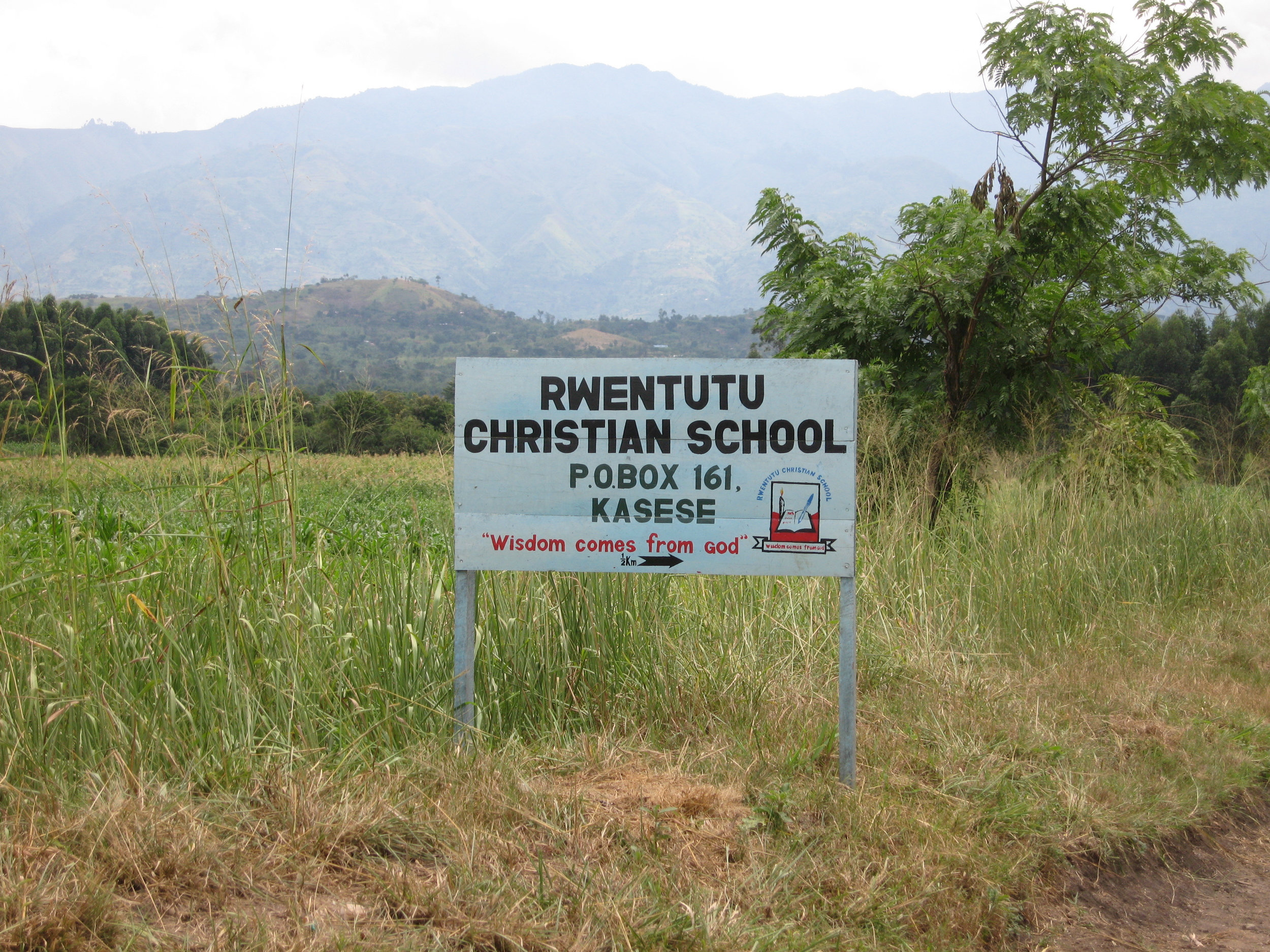 Rural school in foothills of Rwenzori Mountains