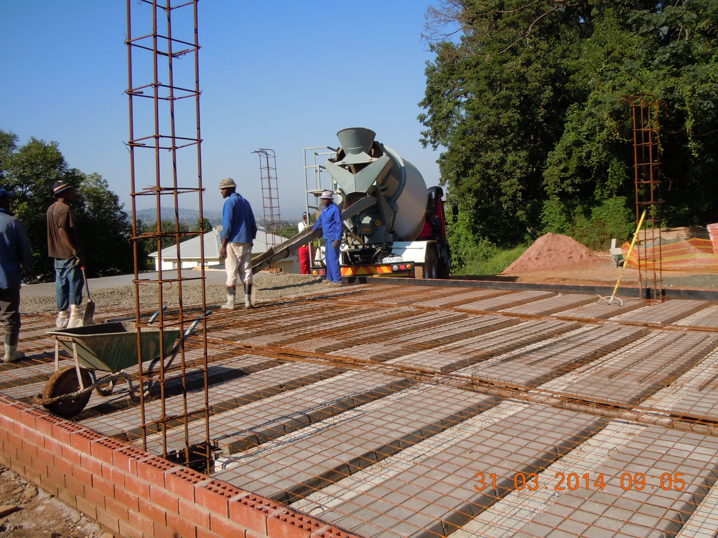 Foundation for second classroom block
