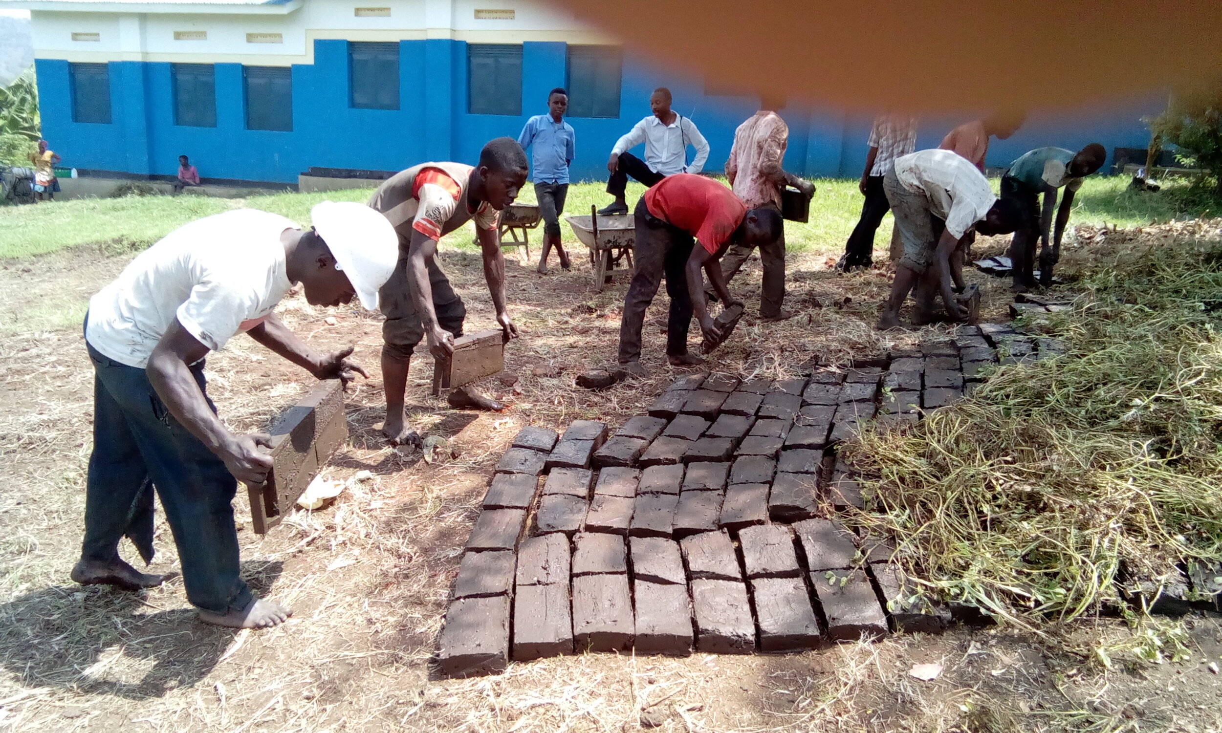 Brick-making for boys dormitory 2017