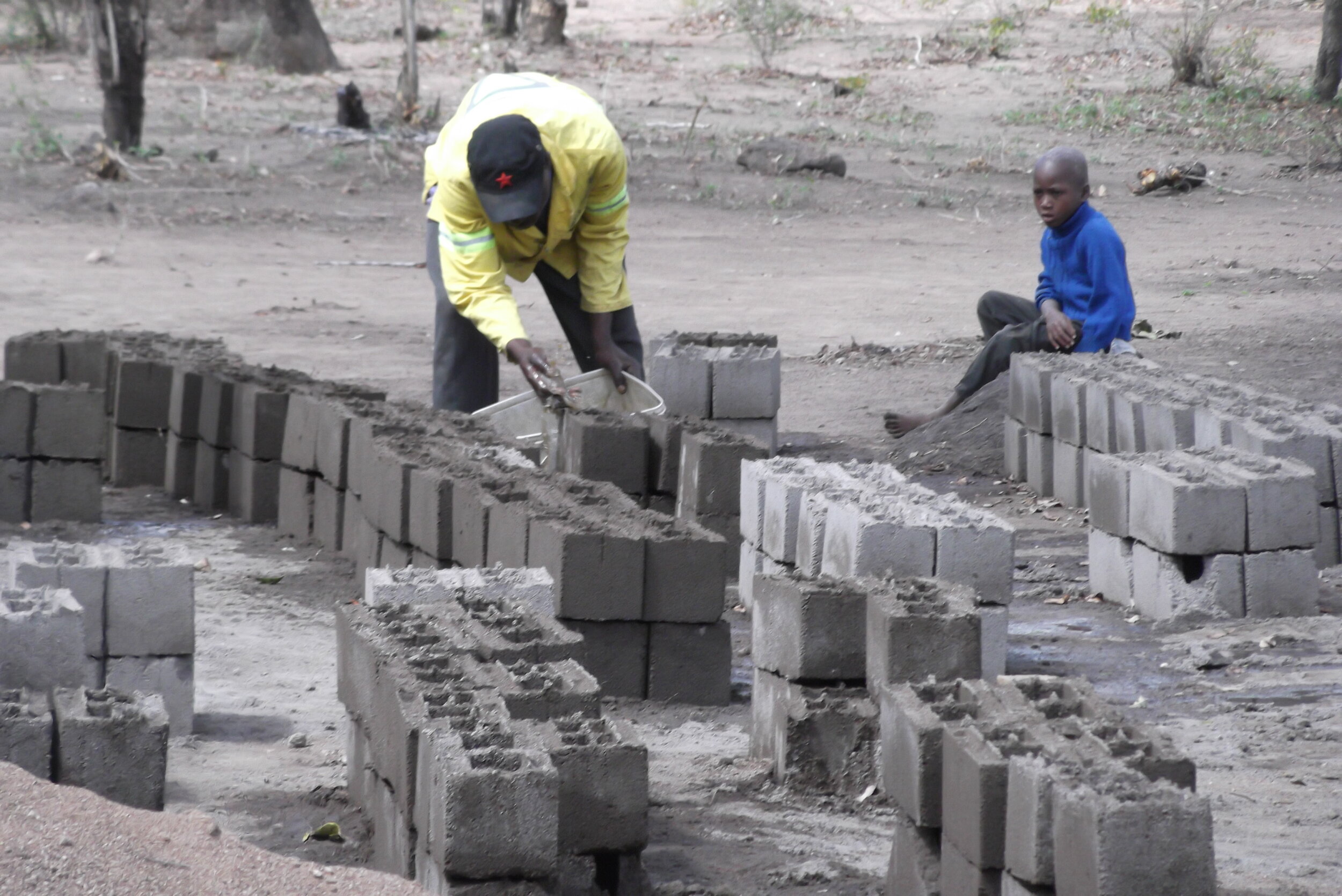 Brick-making for classroom building
