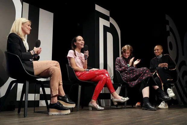 "Gurls Talk" starring psychologist Dr. Lauren Hazzouri, transgender model Maxim Magnus, Alexandra Bondi de Antoni (i-D Germany) and model/activist Adwoa Aboah (from left)
