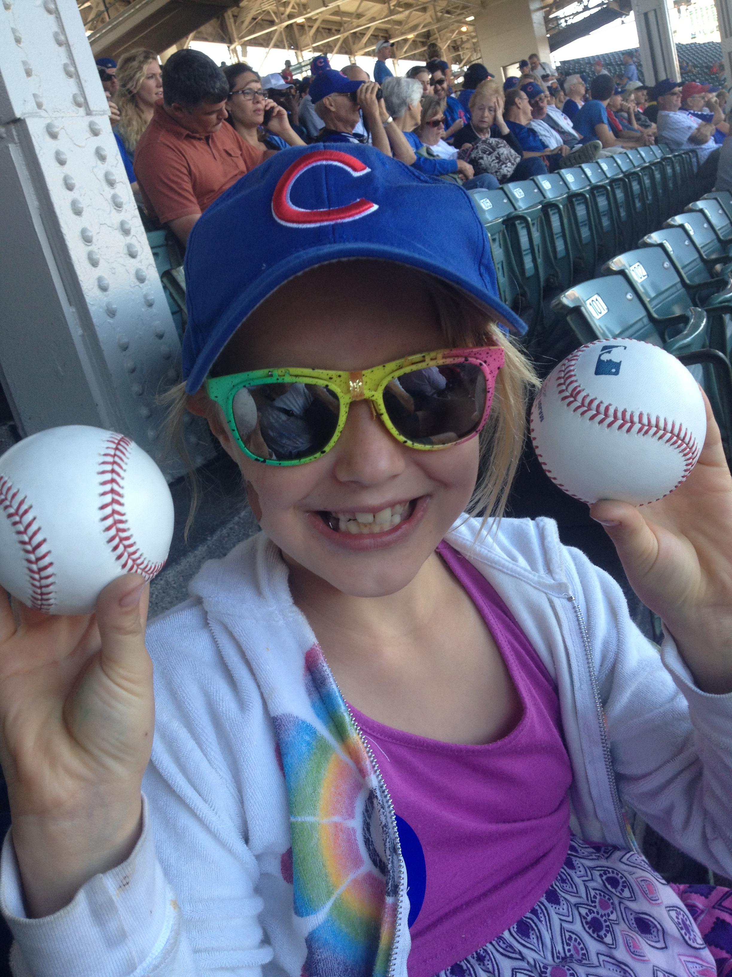 Alex the Girl Scout at the Cubs Game!