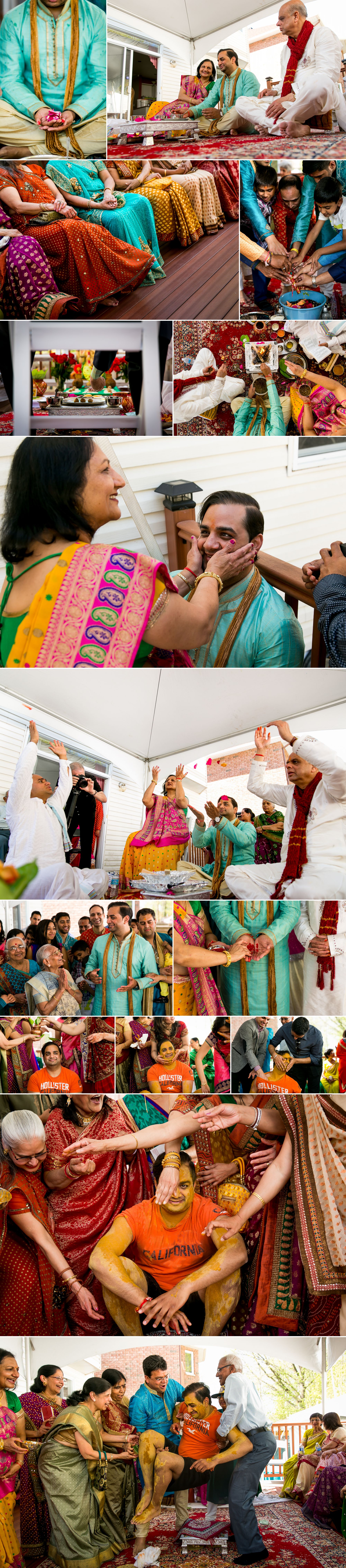 Groom's side Hindu wedding ceremony