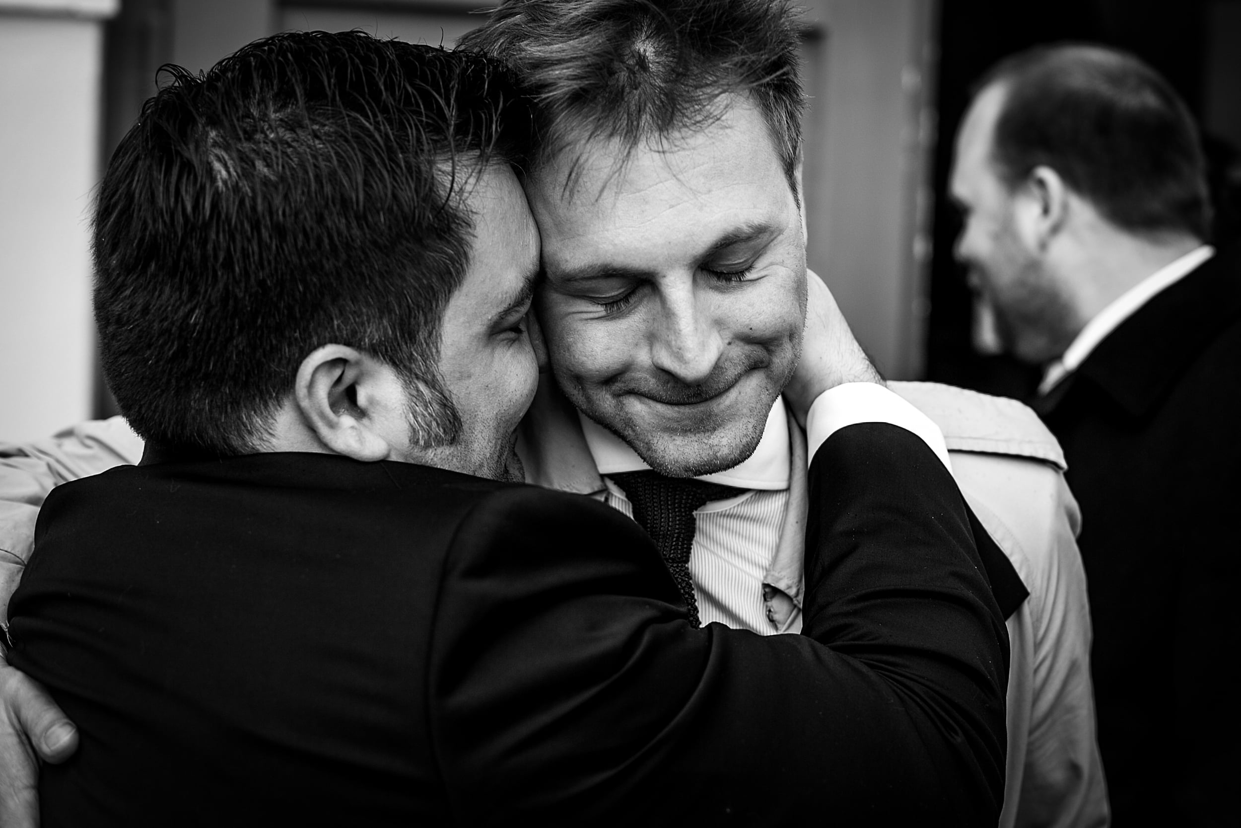 emotional moment between a groom and his friend (Copy)