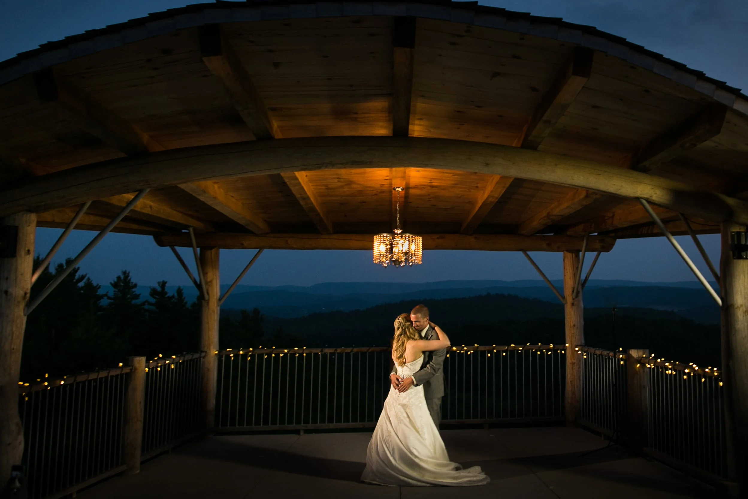first dance at dusk at le belvedere