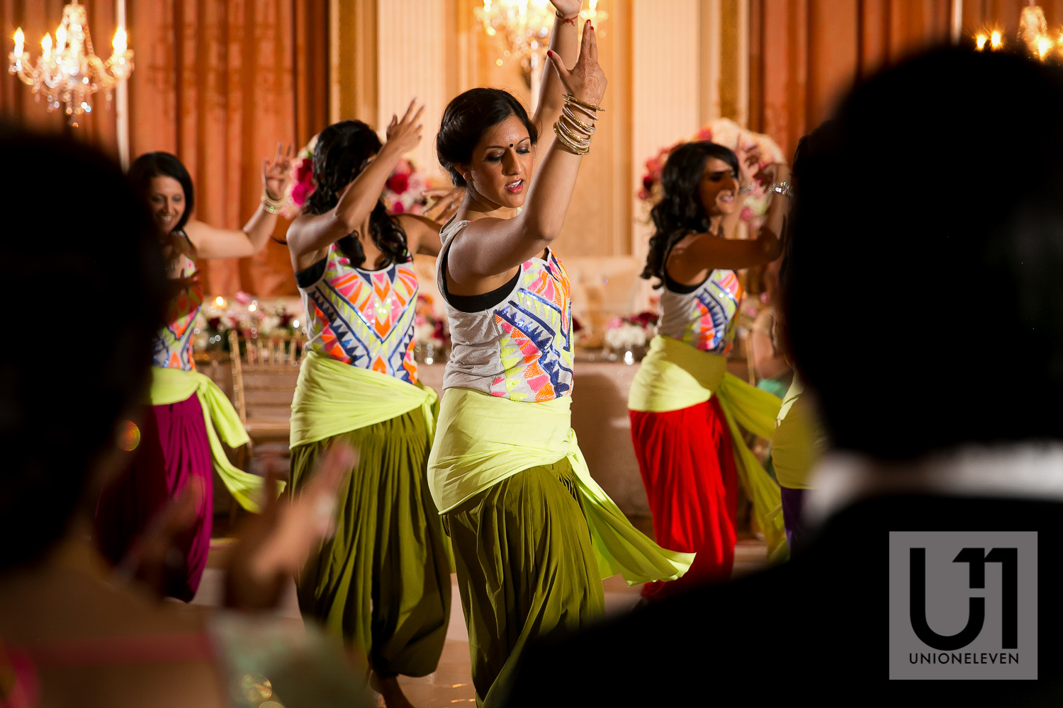  dancers at an indian wedding reception at le chateau laurier hotel in ottawa 