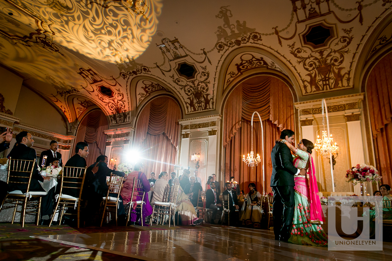  first dance for an indian couple at le chateau laurier in Ottawa 