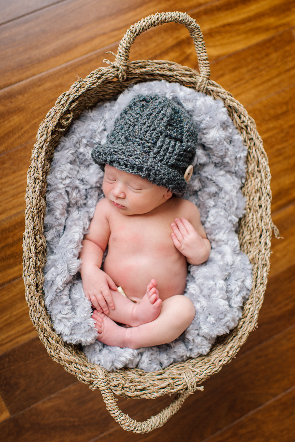 photograph of a newborn baby in a basket (Copy)