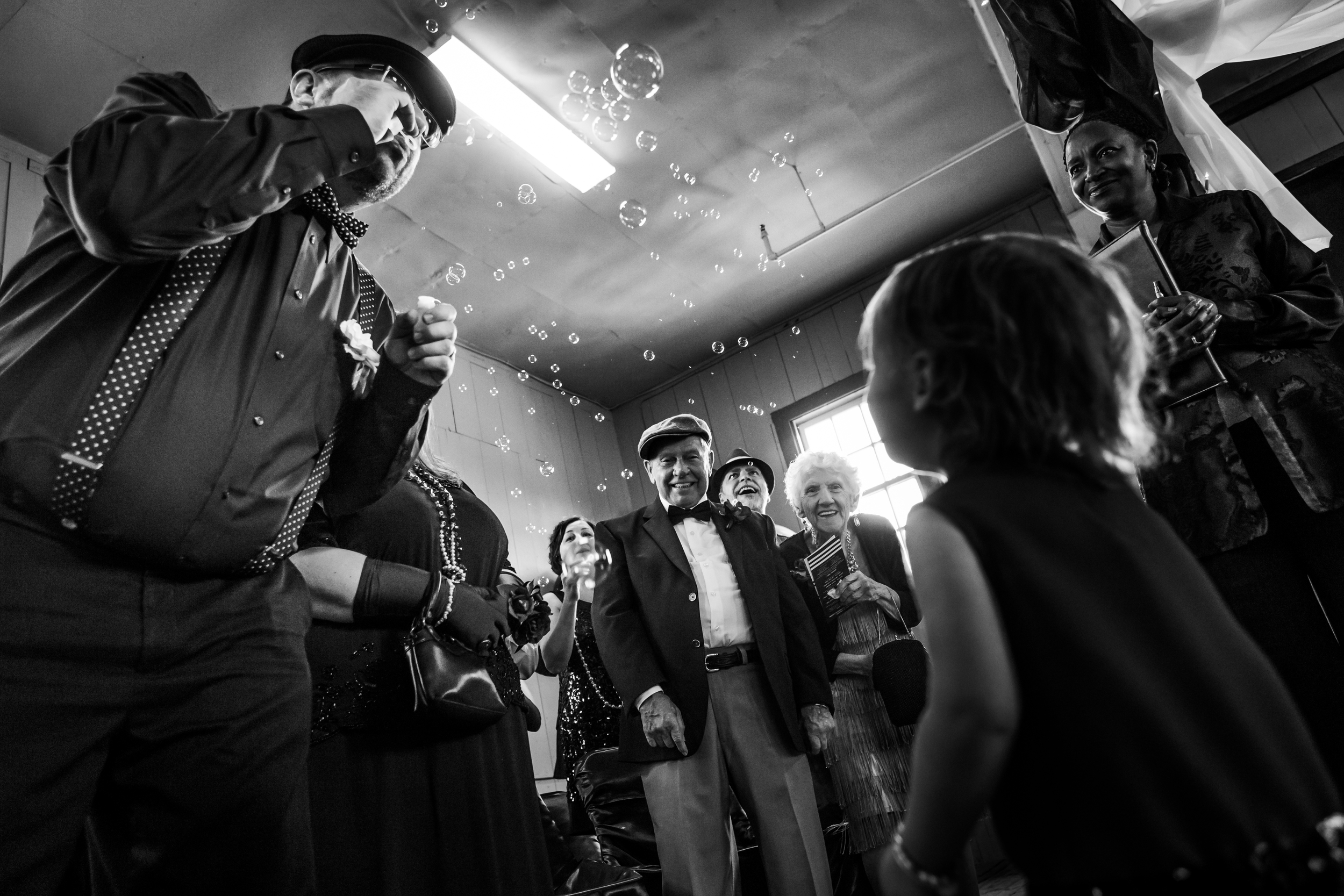 Guests dancing during a wedding reception at the Experimental Farm