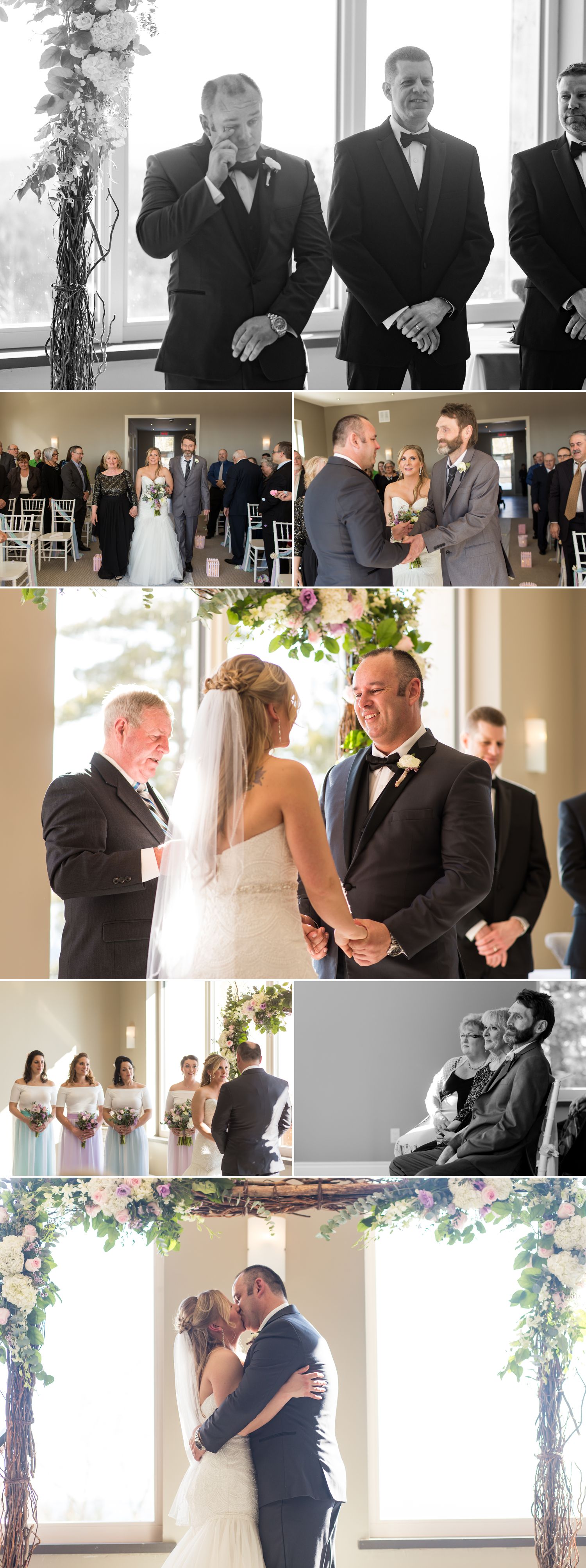 A wedding ceremony at Le Belevdere