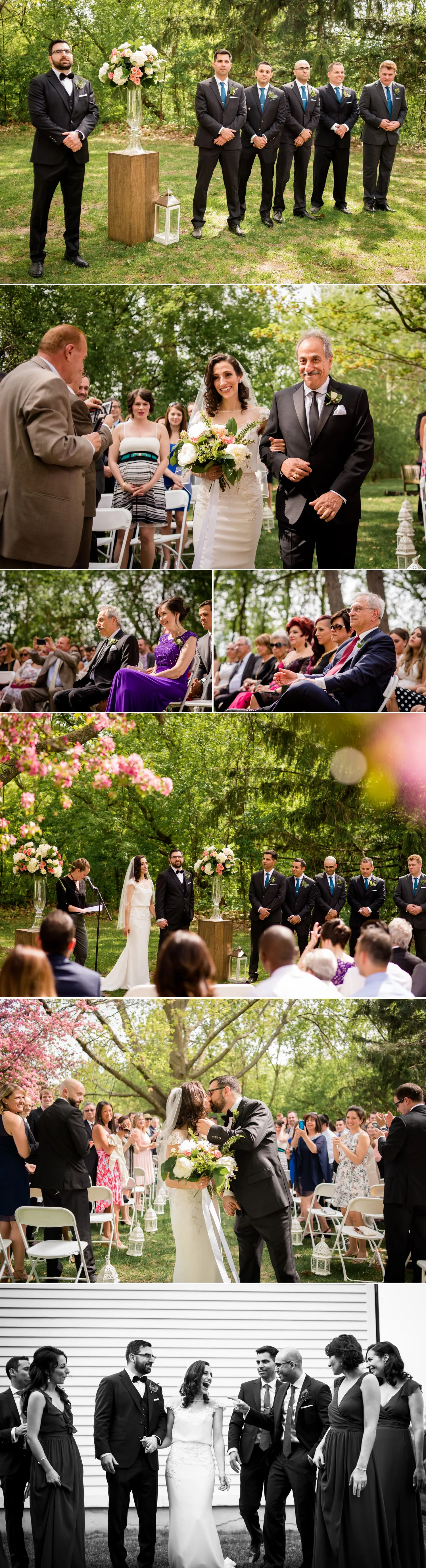 A wedding ceremony at Billings Estate
