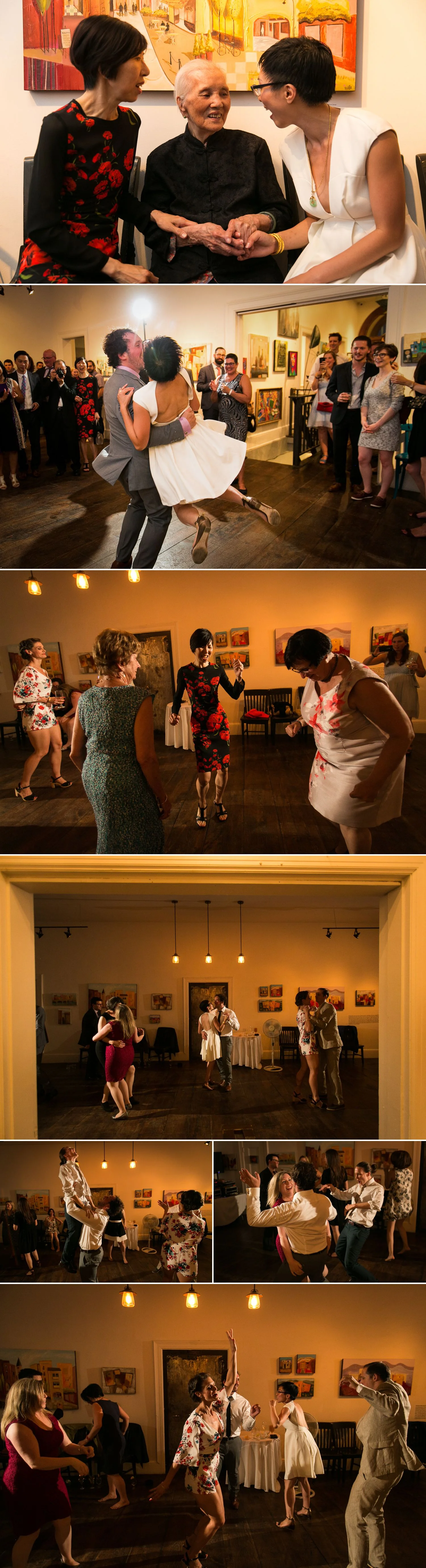 Their wedding reception at the Orange Art Galley in Ottawa's Centretown