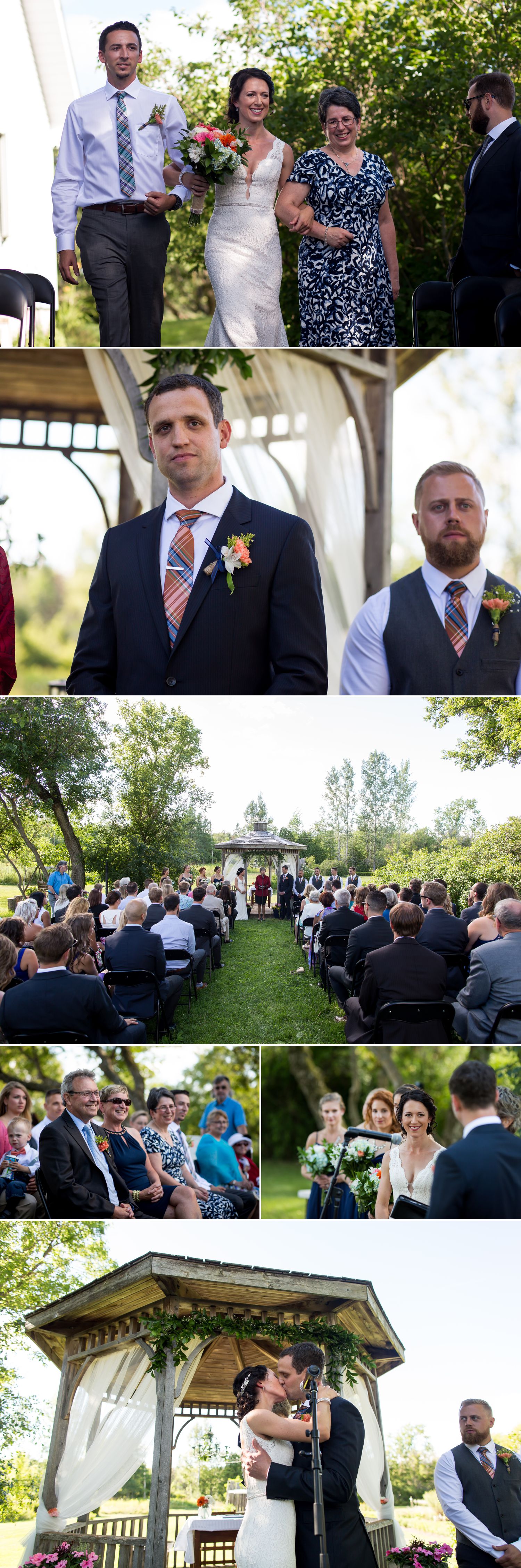 A wedding ceremony at The Herb Garden in Almonte Quebec