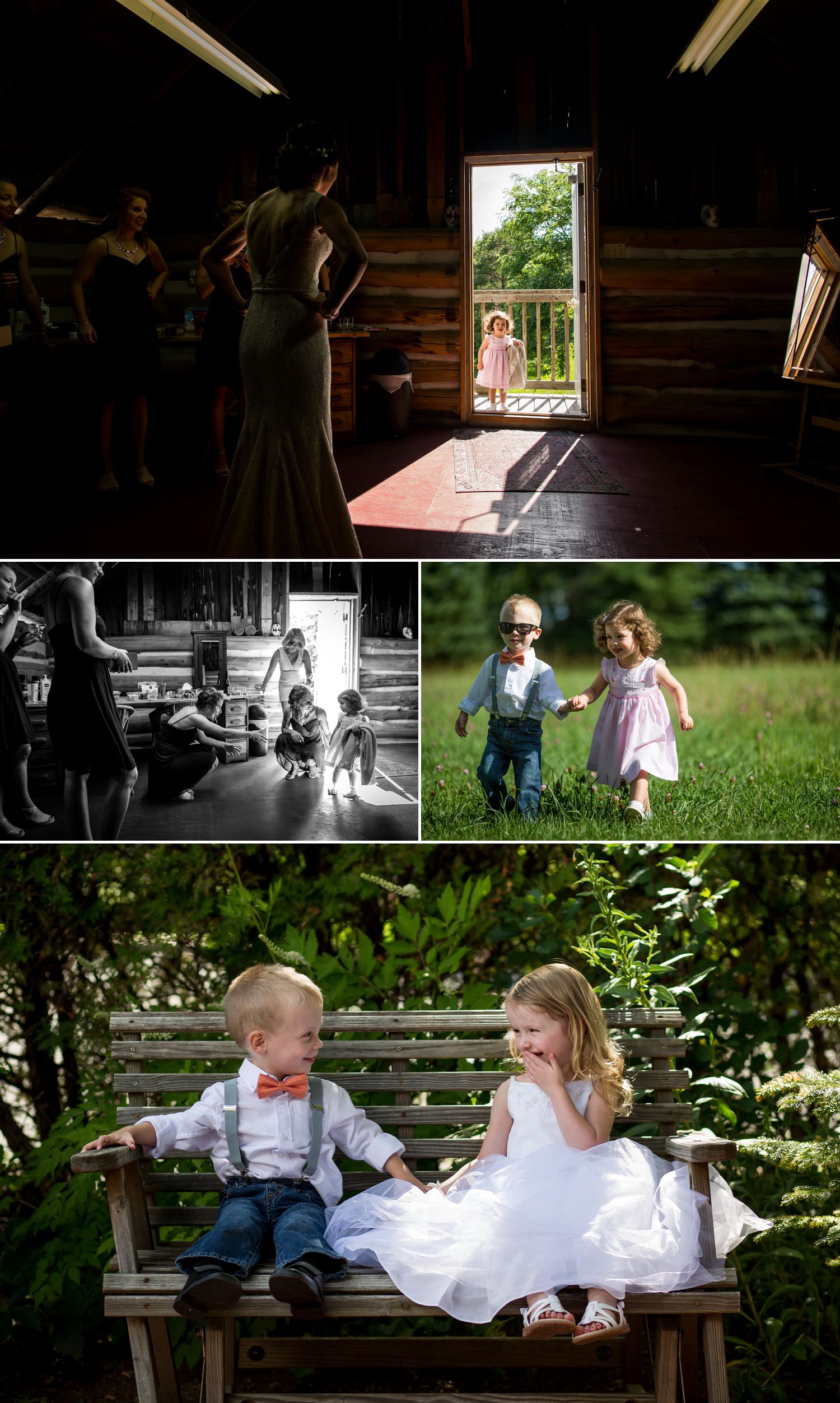 A few family portraits before the wedding ceremony at The Herb Garden