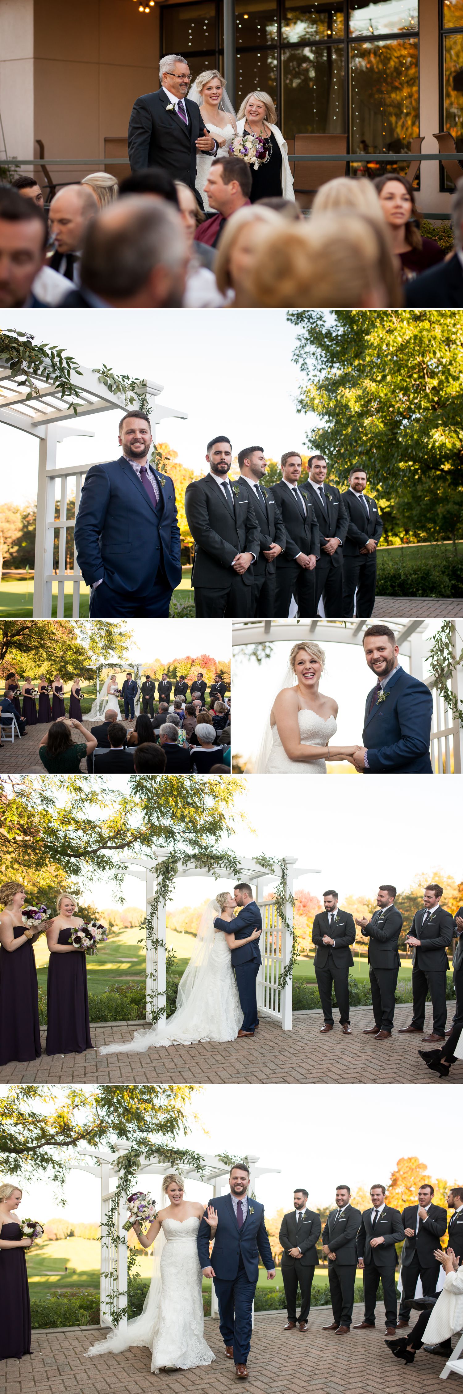 An outdoor wedding ceremony at Rideau View Golf Club