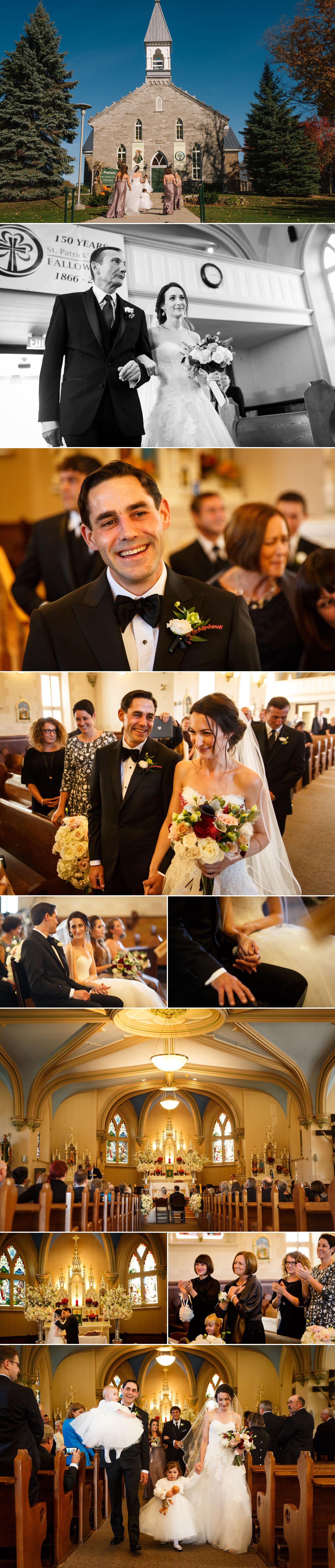 Wedding ceremony at St.Patrick's Church in Barrhaven Ontario