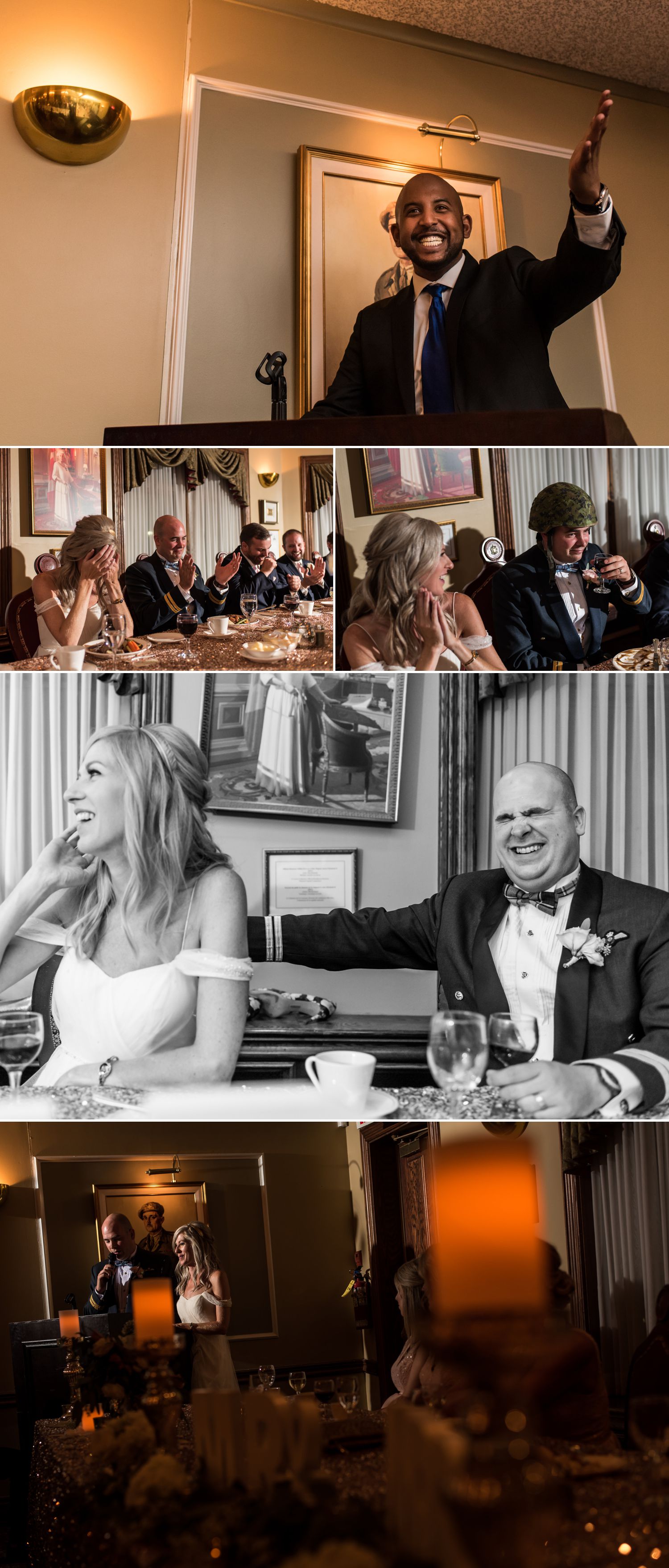 candid moments at an army mess wedding reception in ottawa ontario