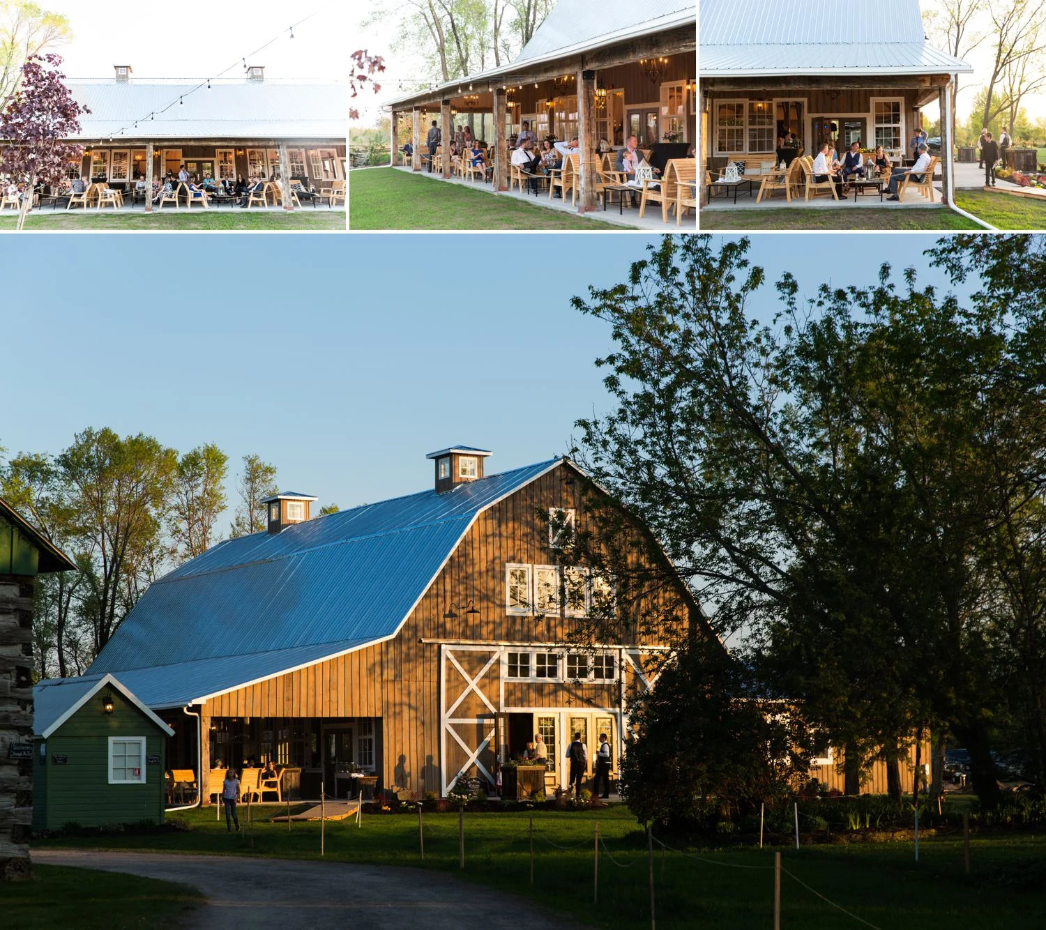 cocktail hour at a wedding at stonefields carleton place ontario