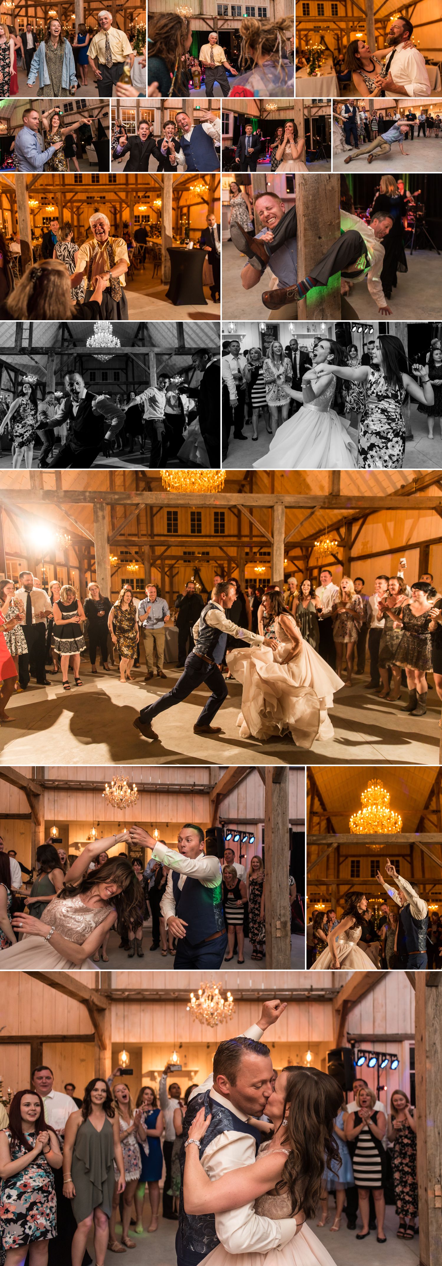 candid dance party moments at a wedding at stonefields carleton place ontario (Copy)