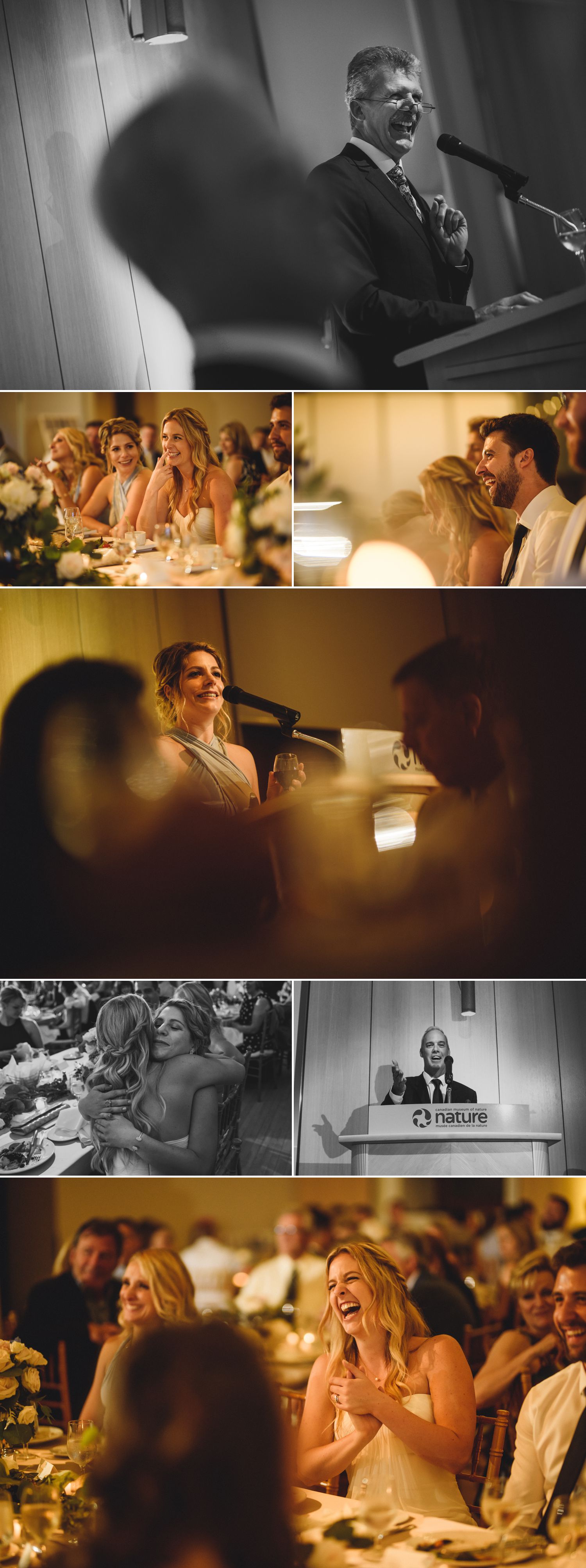 A wedding reception being held at The Museum of Nature in downtown Ottawa