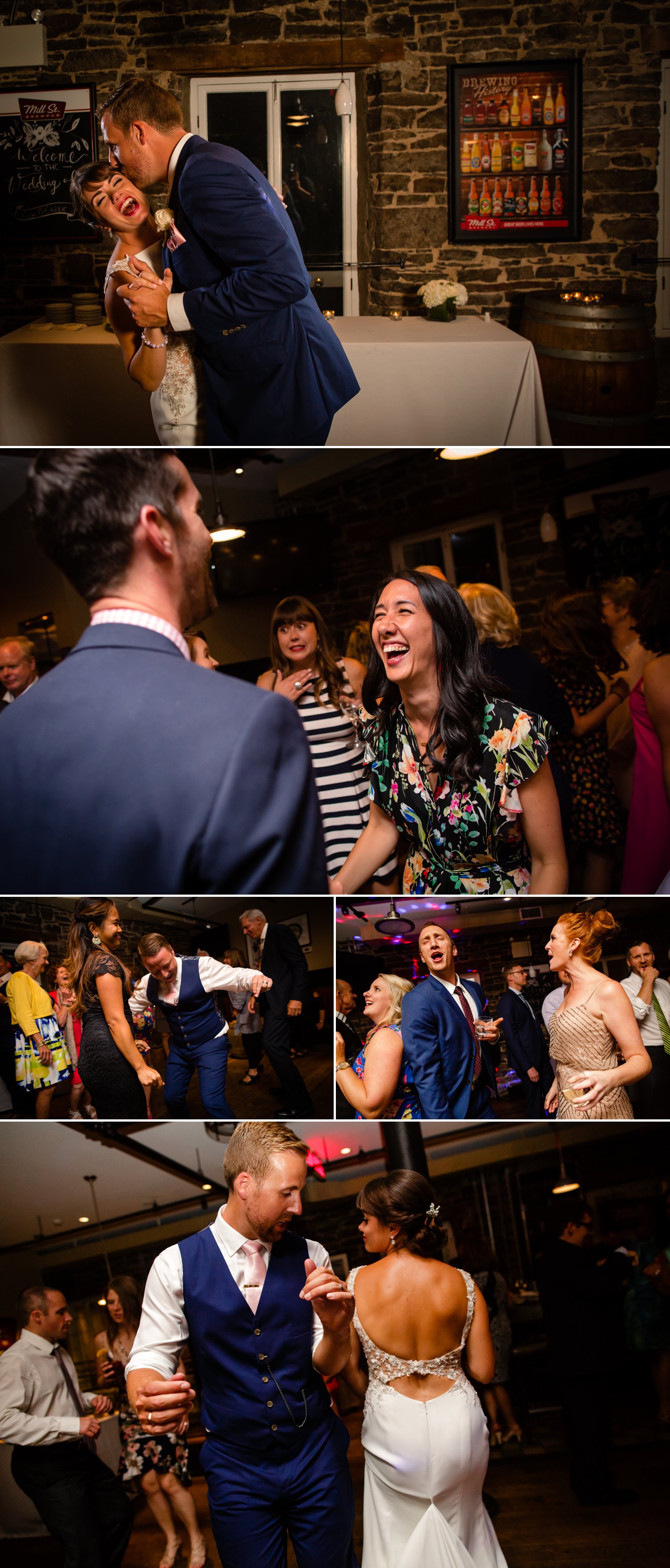 A wedding reception at The Mill St Brew Pub in downtown Ottawa