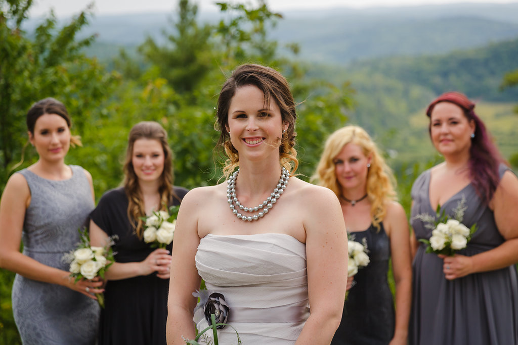 photograph of a bride and her bridesmaids